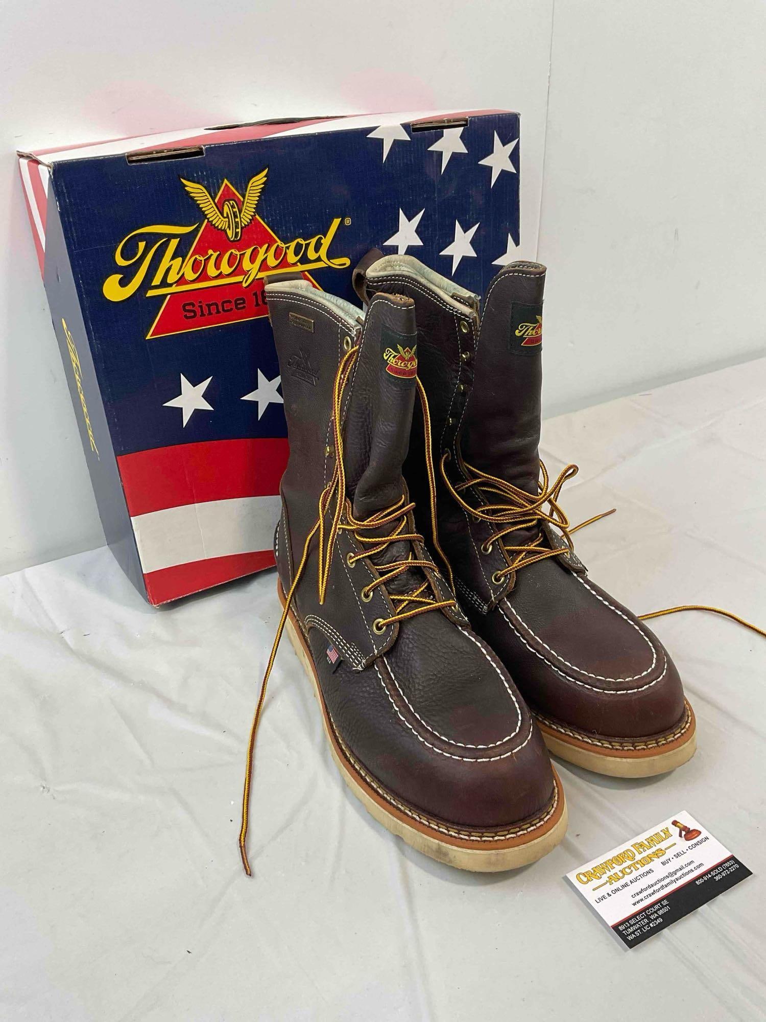 Thorogood MAXwear Wedge 814-3800 Leather Boots in US Men's Size 11. Good Condition. - 2