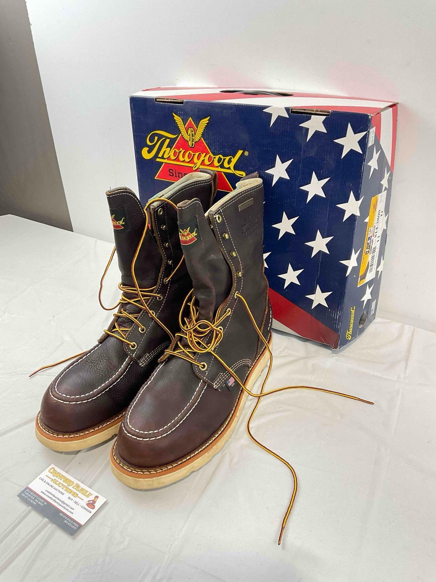 Thorogood MAXwear Wedge 814-3800 Leather Boots in US Men's Size 11. Good Condition. - 3