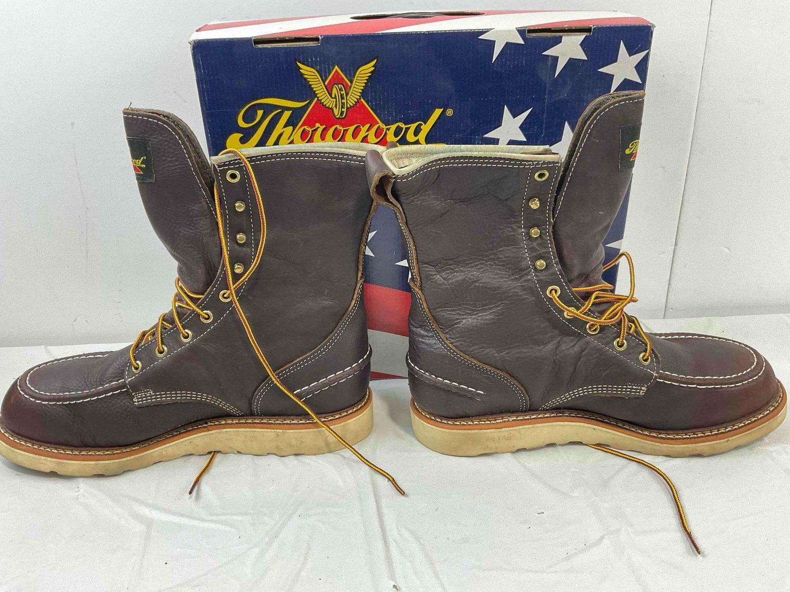 Thorogood MAXwear Wedge 814-3800 Leather Boots in US Men's Size 11. Good Condition. - 4