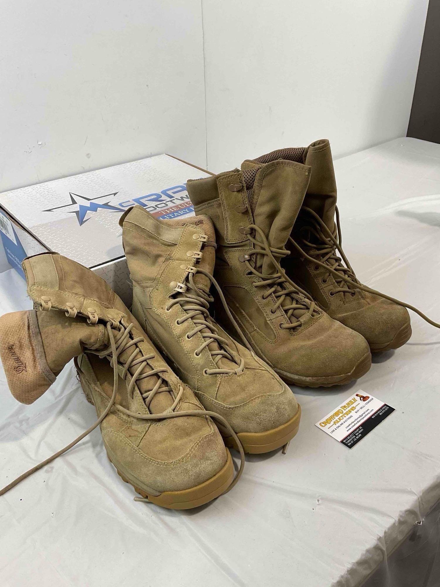 2 pairs of Military Boots, incl. Danner Tanicus & Belleville Tactical Research Size US Men's 11. - 4