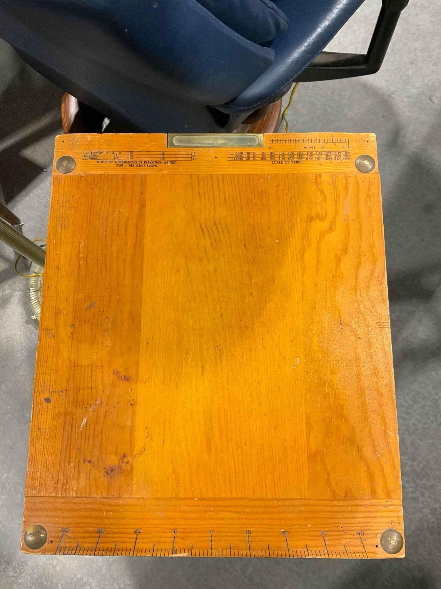 Vintage US Army Surveyor's Table w/ Tripod Stand & Sketching Board Model 1913. Good Cond. - 4