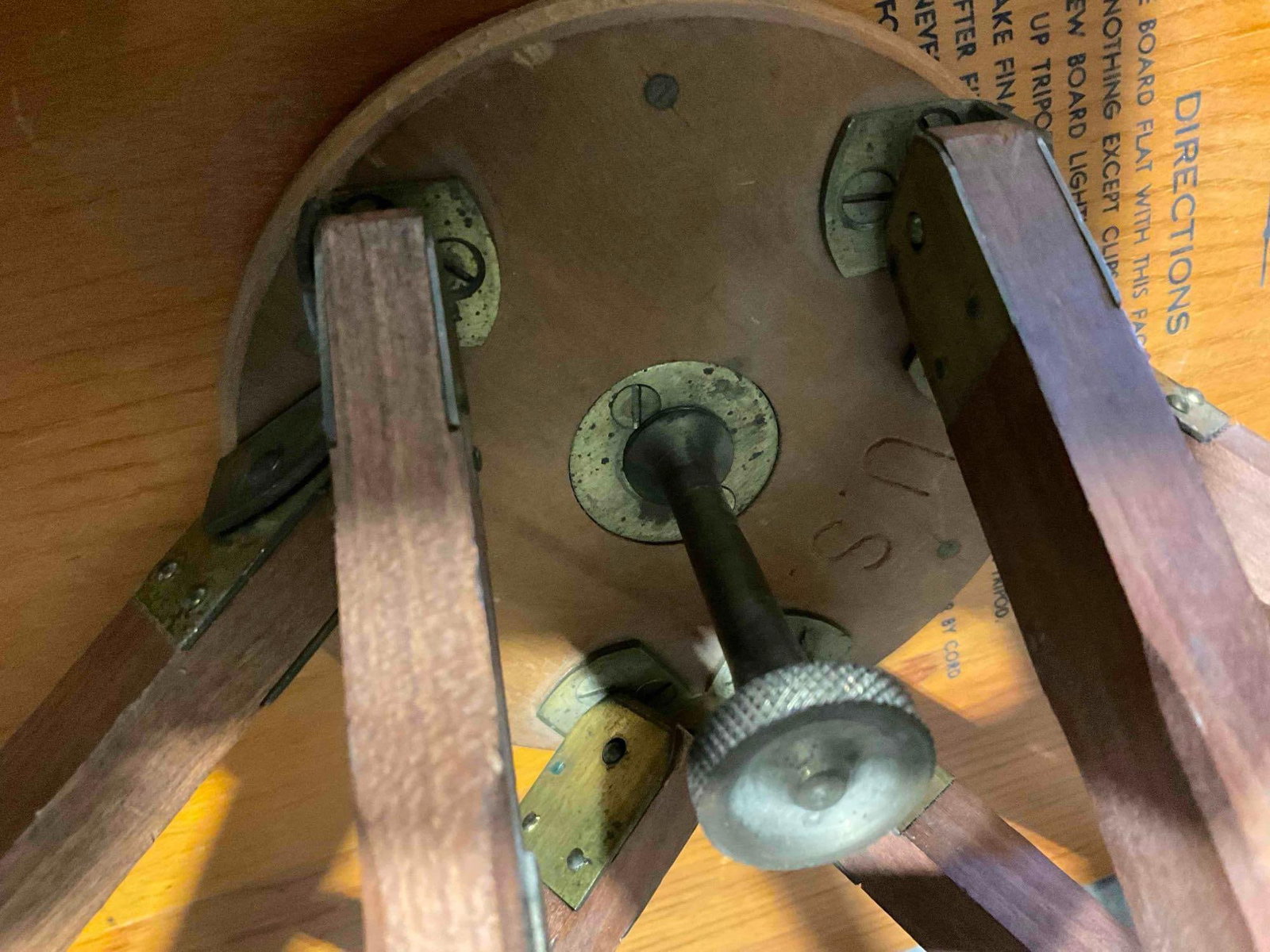 Vintage US Army Surveyor's Table w/ Tripod Stand & Sketching Board Model 1913. Good Cond. - 7