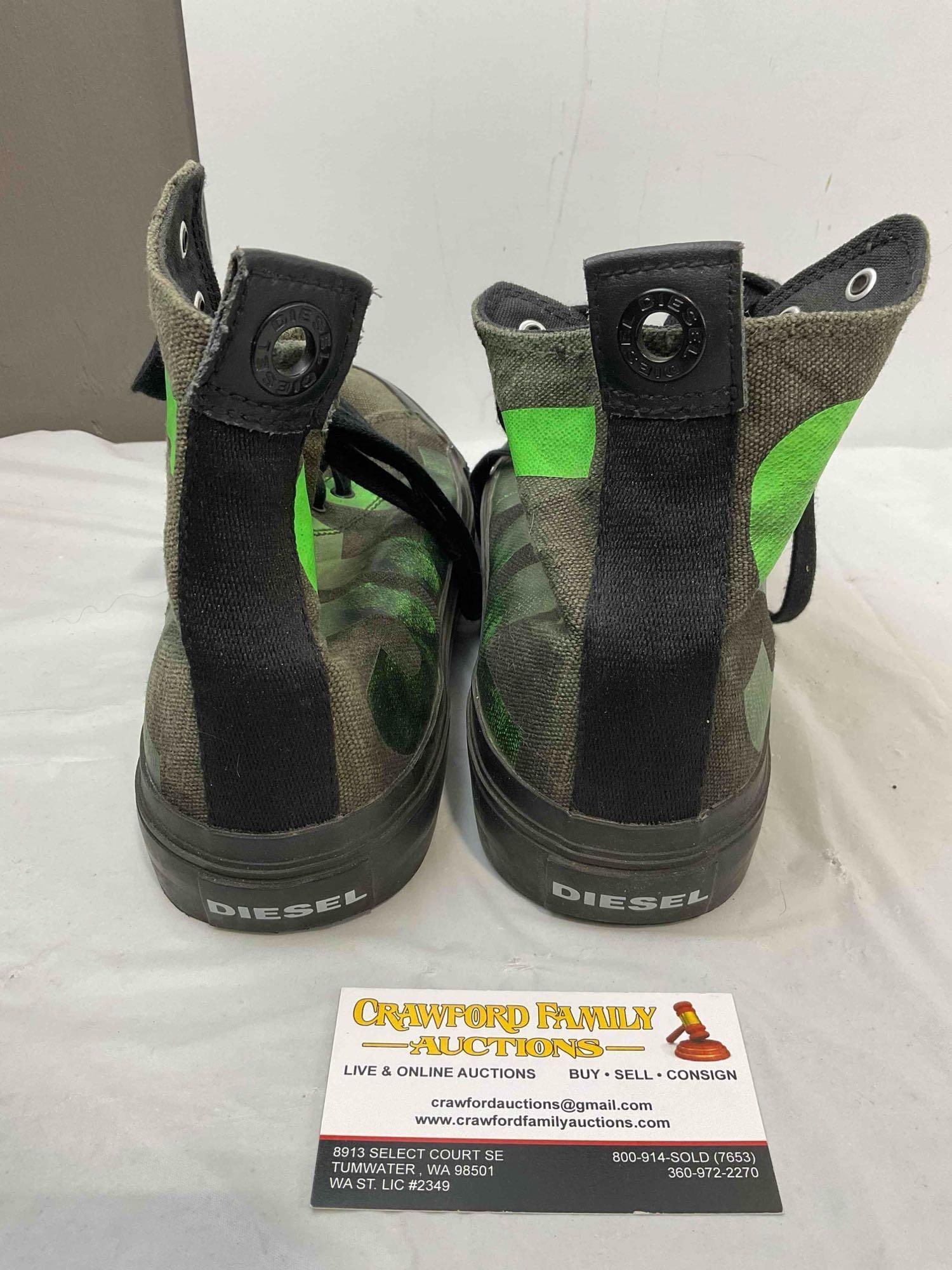 Diesel S-ASTICO MC Green High Top Sneakers in Men's Size US 11. Good Condition. See pics. - 5