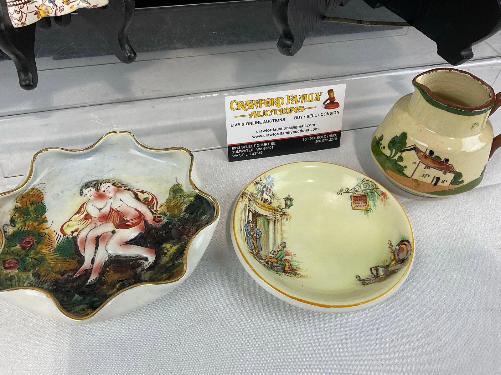 2 Spode Copeland Square Bowls, Capodimonte Small Dish, J&G Meakin Small Dish, & English Creamer - 2