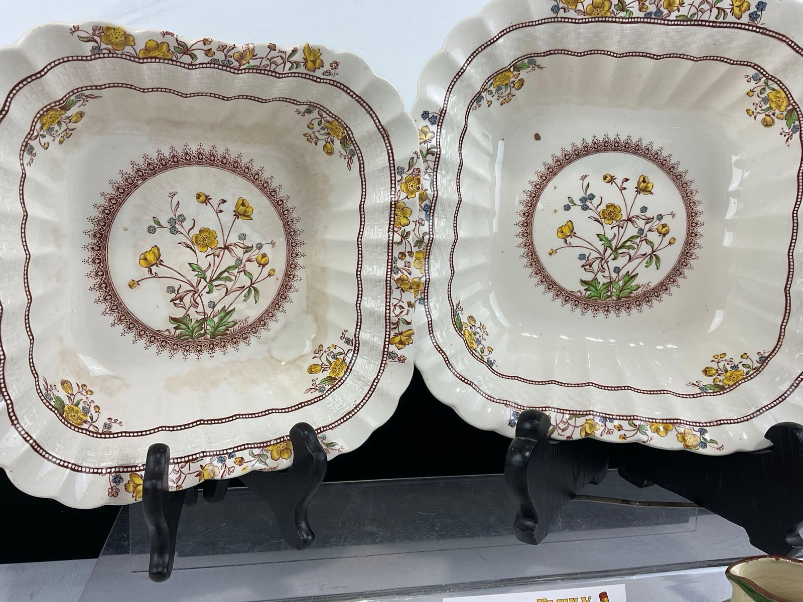 2 Spode Copeland Square Bowls, Capodimonte Small Dish, J&G Meakin Small Dish, & English Creamer - 3