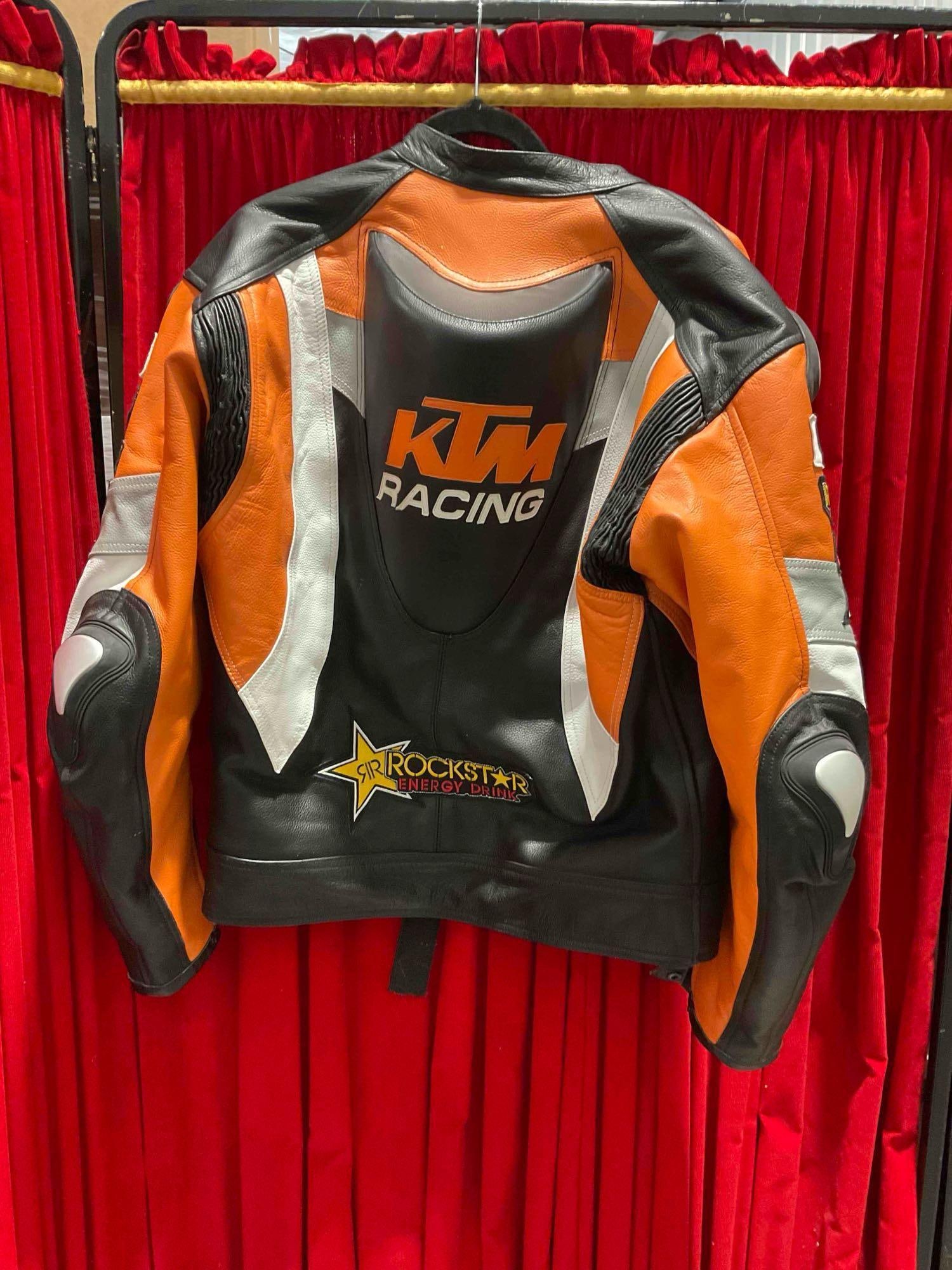 KTM Racing Orange/Black/White Leather Motorcycle Racing Jacket in Size XL. See pics. - 6