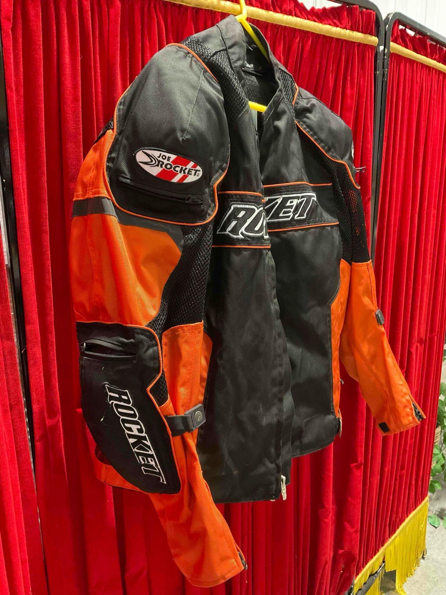 Joe Rocket Orange & Black Nylon Motorcycle Racing Jacket in Size XL. Good Condition. See pics. - 3