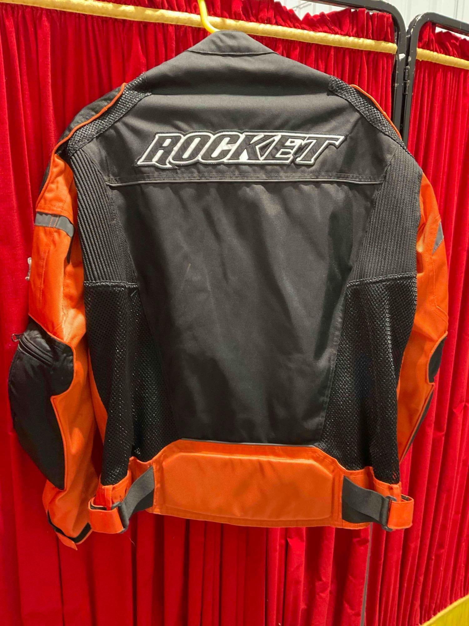 Joe Rocket Orange & Black Nylon Motorcycle Racing Jacket in Size XL. Good Condition. See pics. - 6