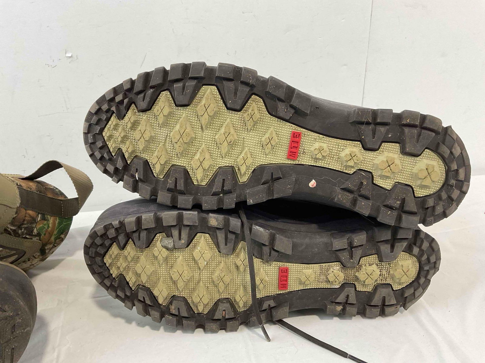 2 Pairs of Men's Size 11 Hiking Boots, incl. Under Armor & Vans MTE. Fair Condition. See pics. - 12
