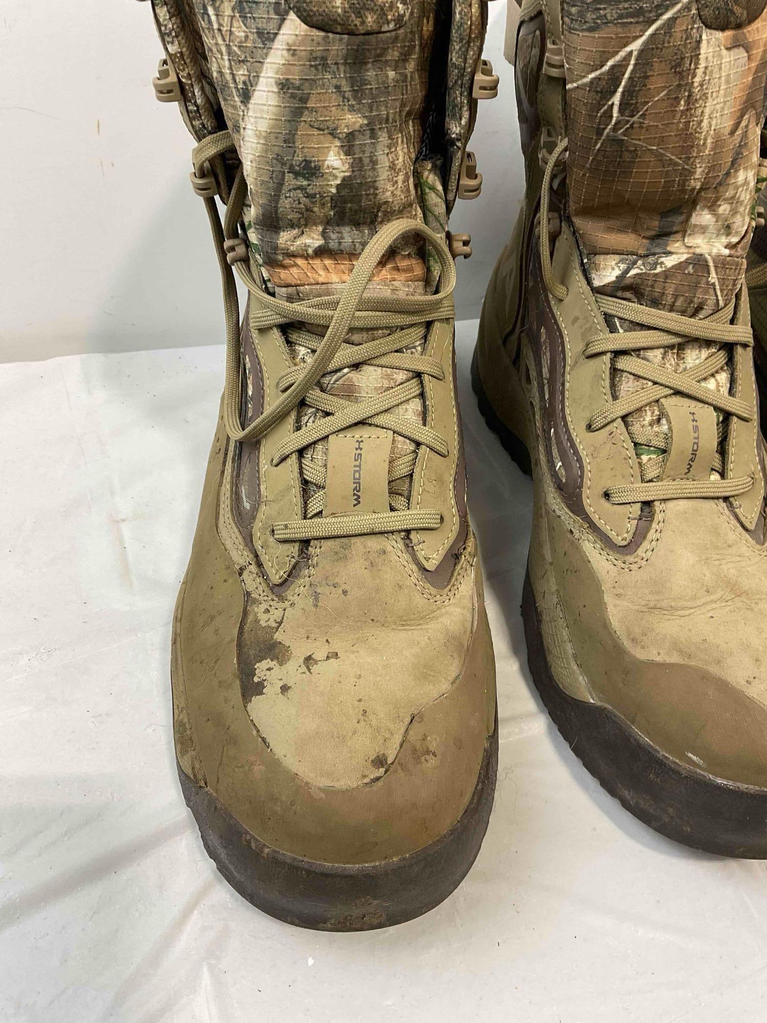 2 Pairs of Men's Size 11 Hiking Boots, incl. Under Armor & Vans MTE. Fair Condition. See pics. - 4