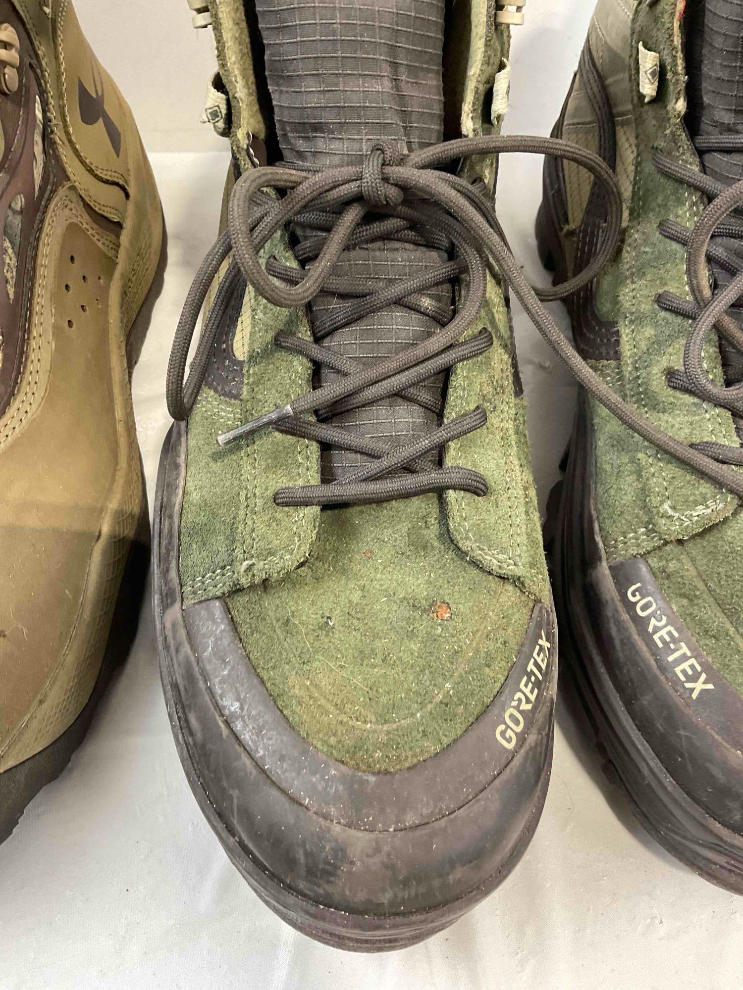 2 Pairs of Men's Size 11 Hiking Boots, incl. Under Armor & Vans MTE. Fair Condition. See pics. - 5