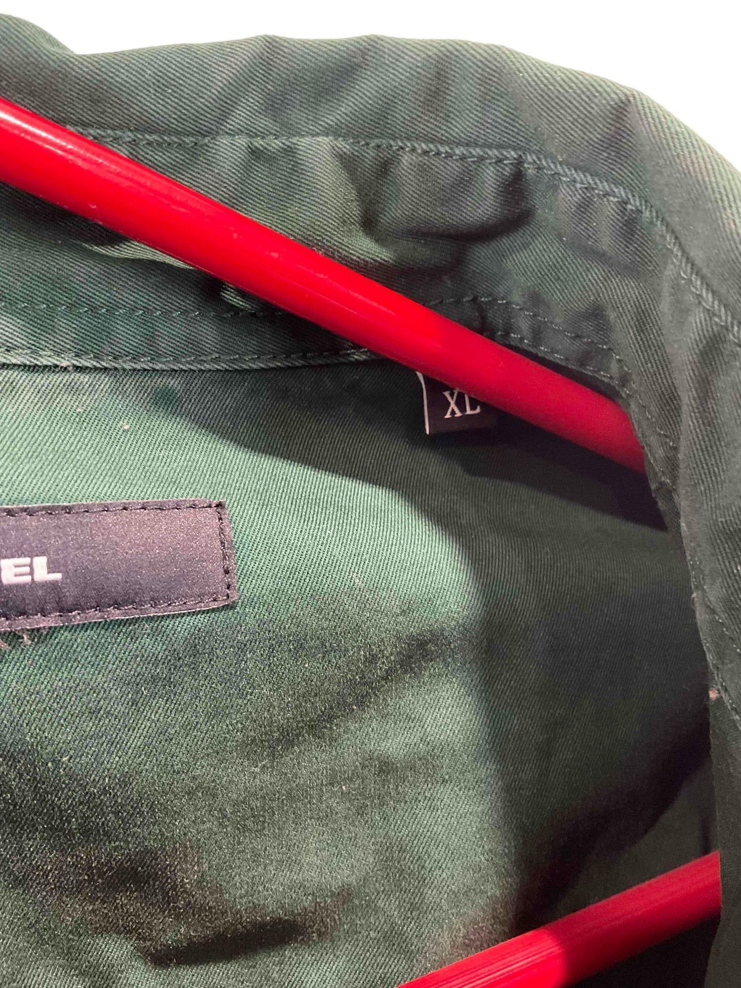 3 pcs Diesel Men's Clothing, incl. XL Green Shirt, 2 Pairs of Size Men's US 11 Boots. See pics. - 12