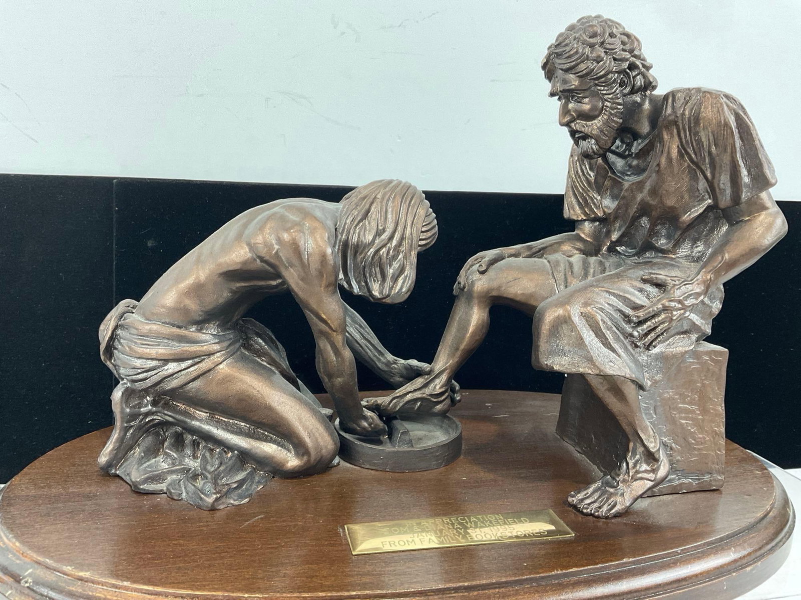 Unique Religious Statue, titled Divine Servant Max Greiner Jr. #089 signed by artist, on wood pla... - 4