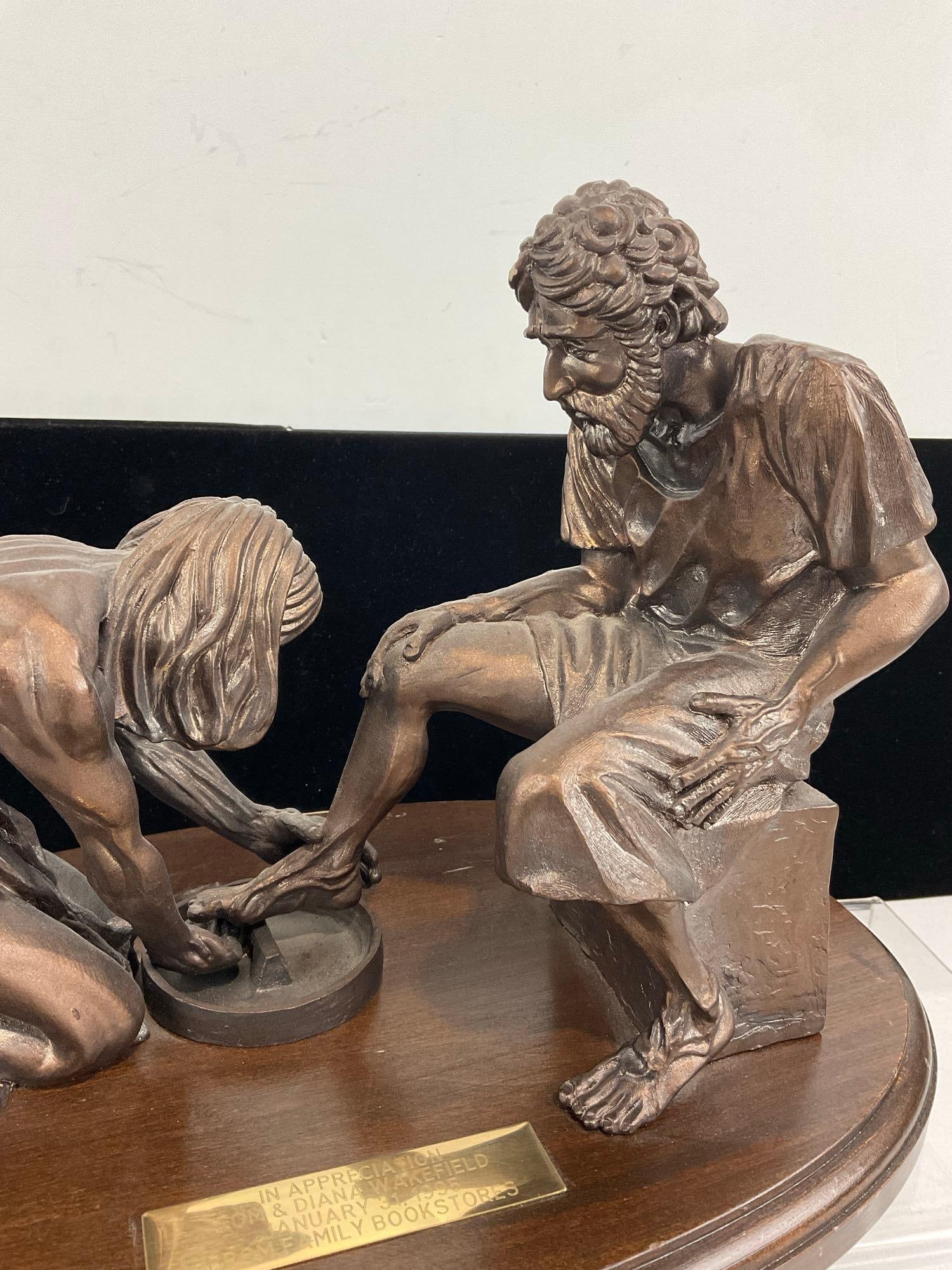Unique Religious Statue, titled Divine Servant Max Greiner Jr. #089 signed by artist, on wood pla... - 5