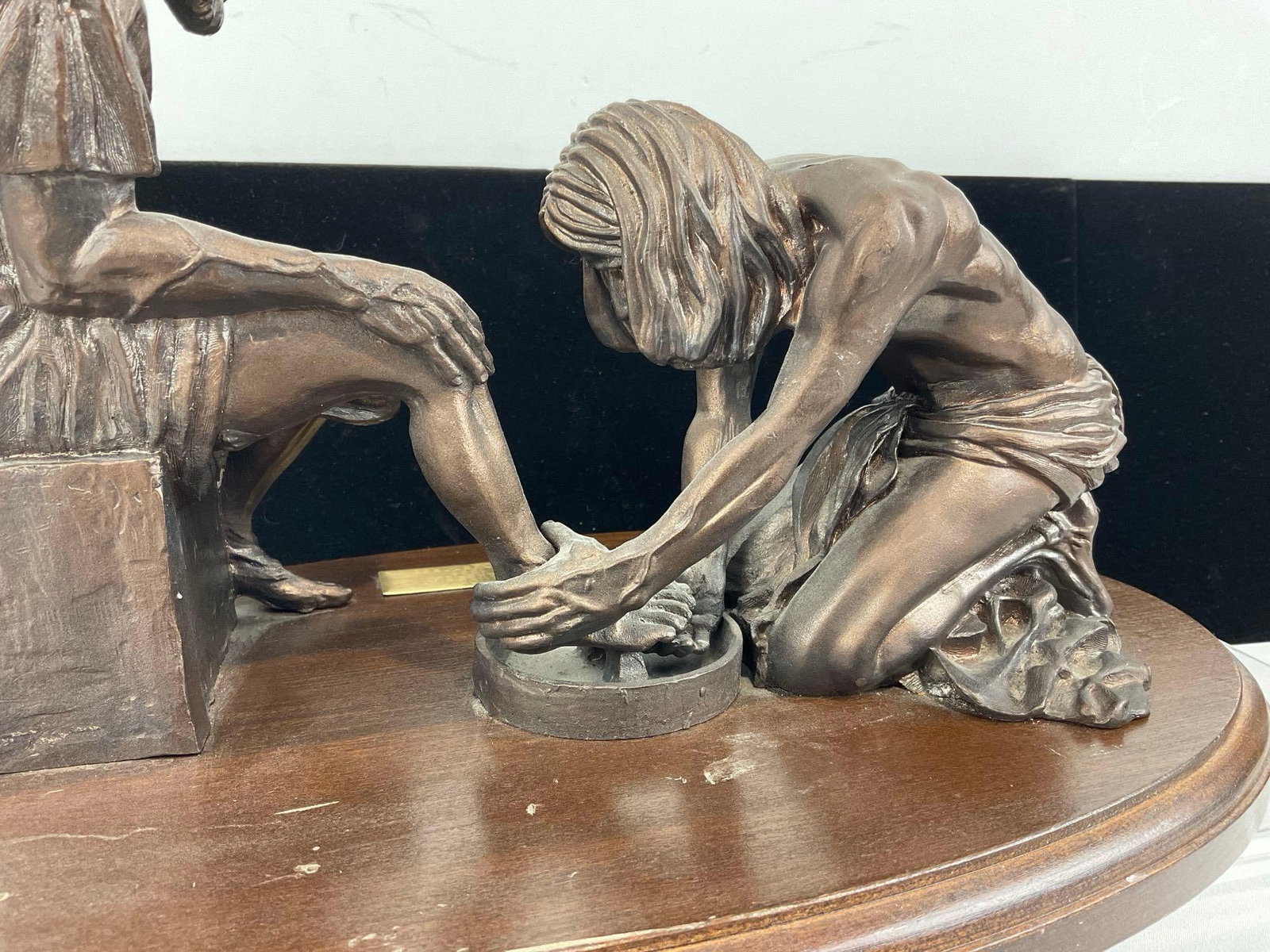 Unique Religious Statue, titled Divine Servant Max Greiner Jr. #089 signed by artist, on wood pla... - 6