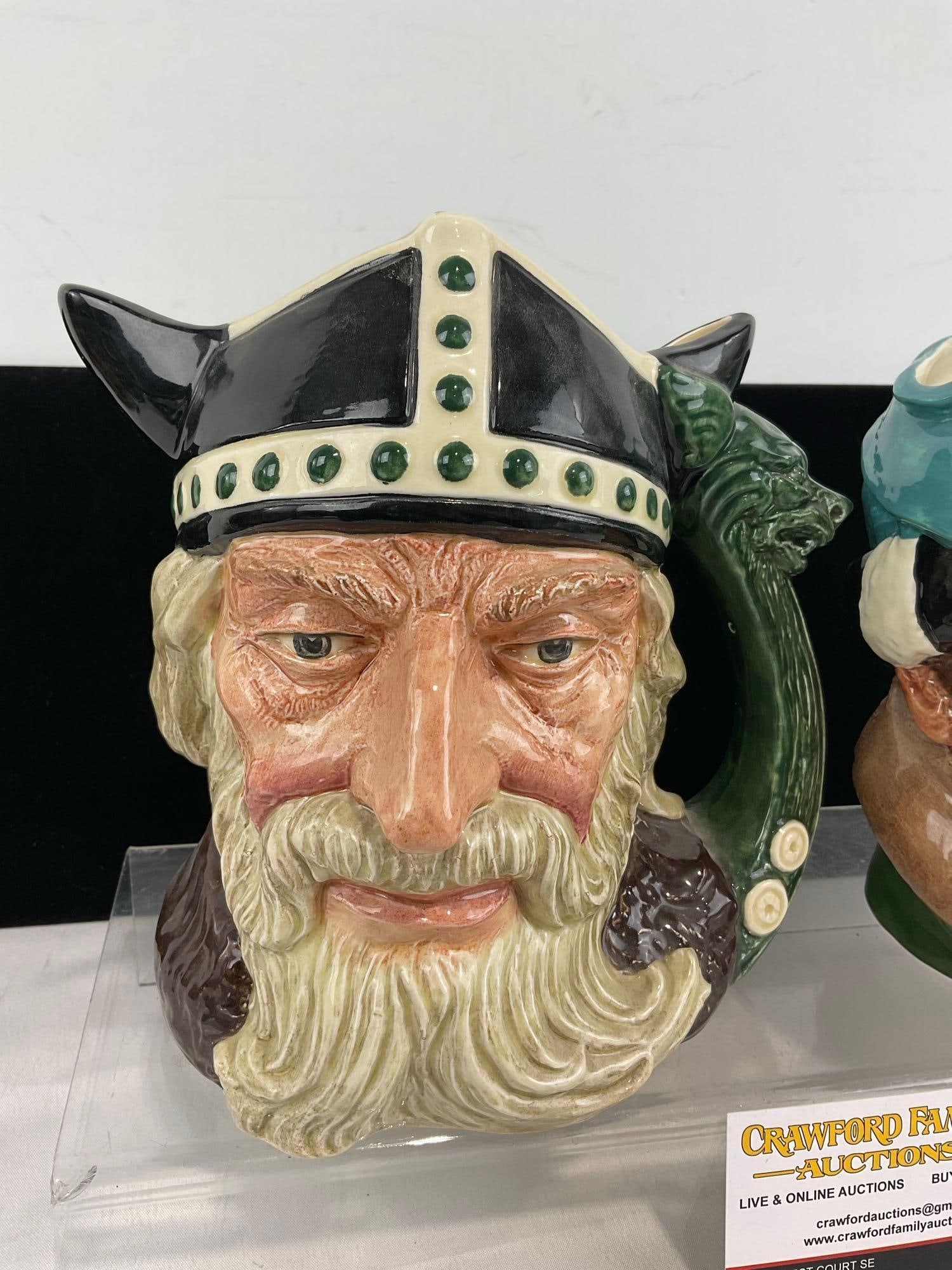 Pair of Royal Doulton Large Toby Mugs, titled Viking 1958 & The Falconer 1959 - 2