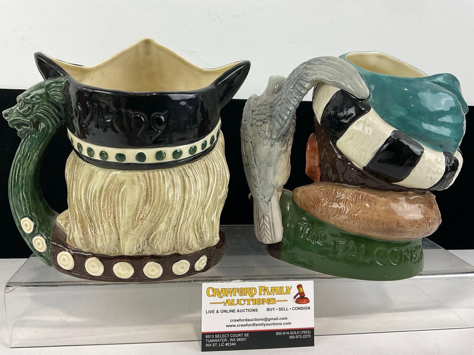 Pair of Royal Doulton Large Toby Mugs, titled Viking 1958 & The Falconer 1959 - 4