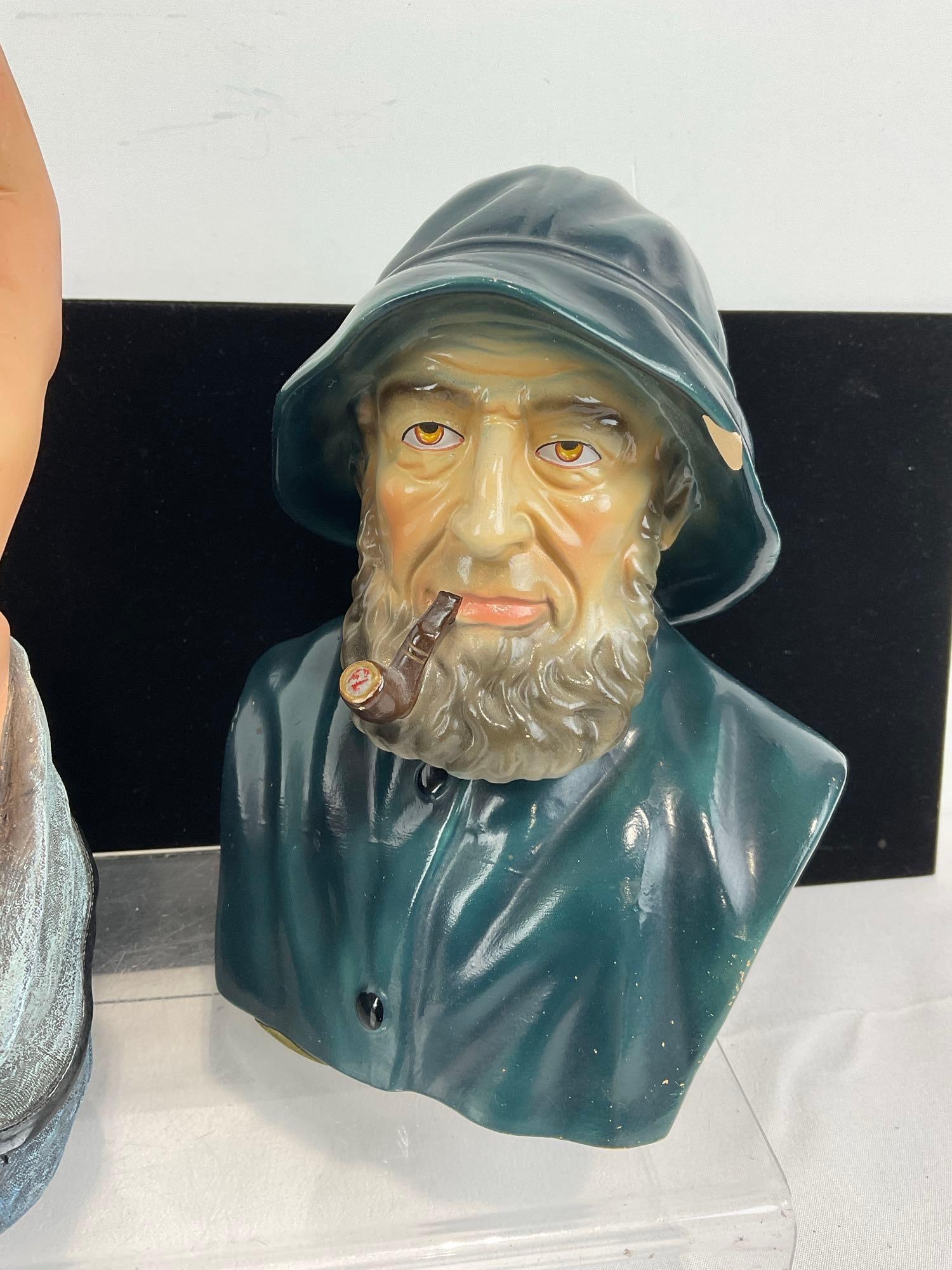 Portuguese Sailor Figure & Resin Wine Bottle Holder - 2