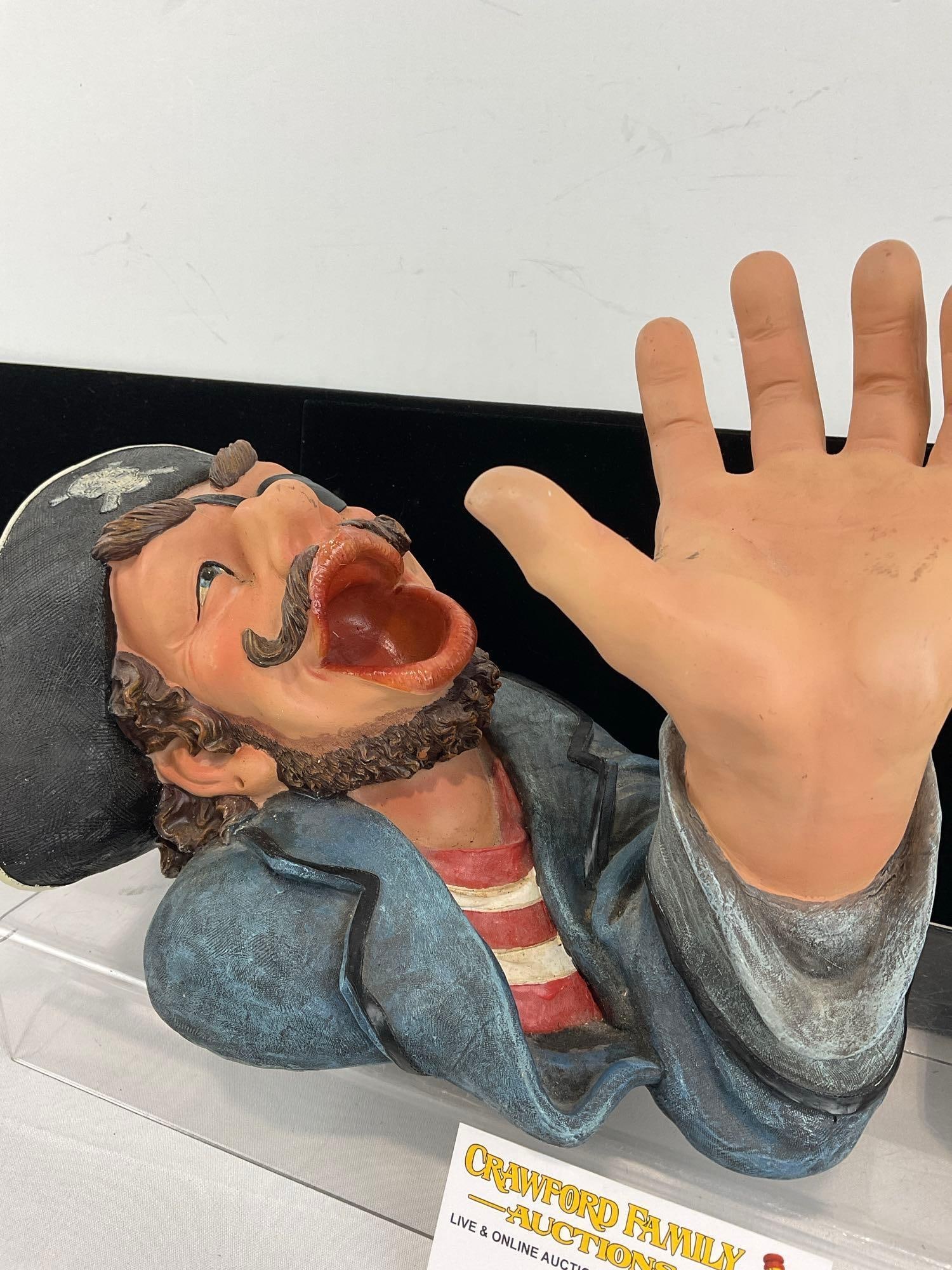 Portuguese Sailor Figure & Resin Wine Bottle Holder - 3