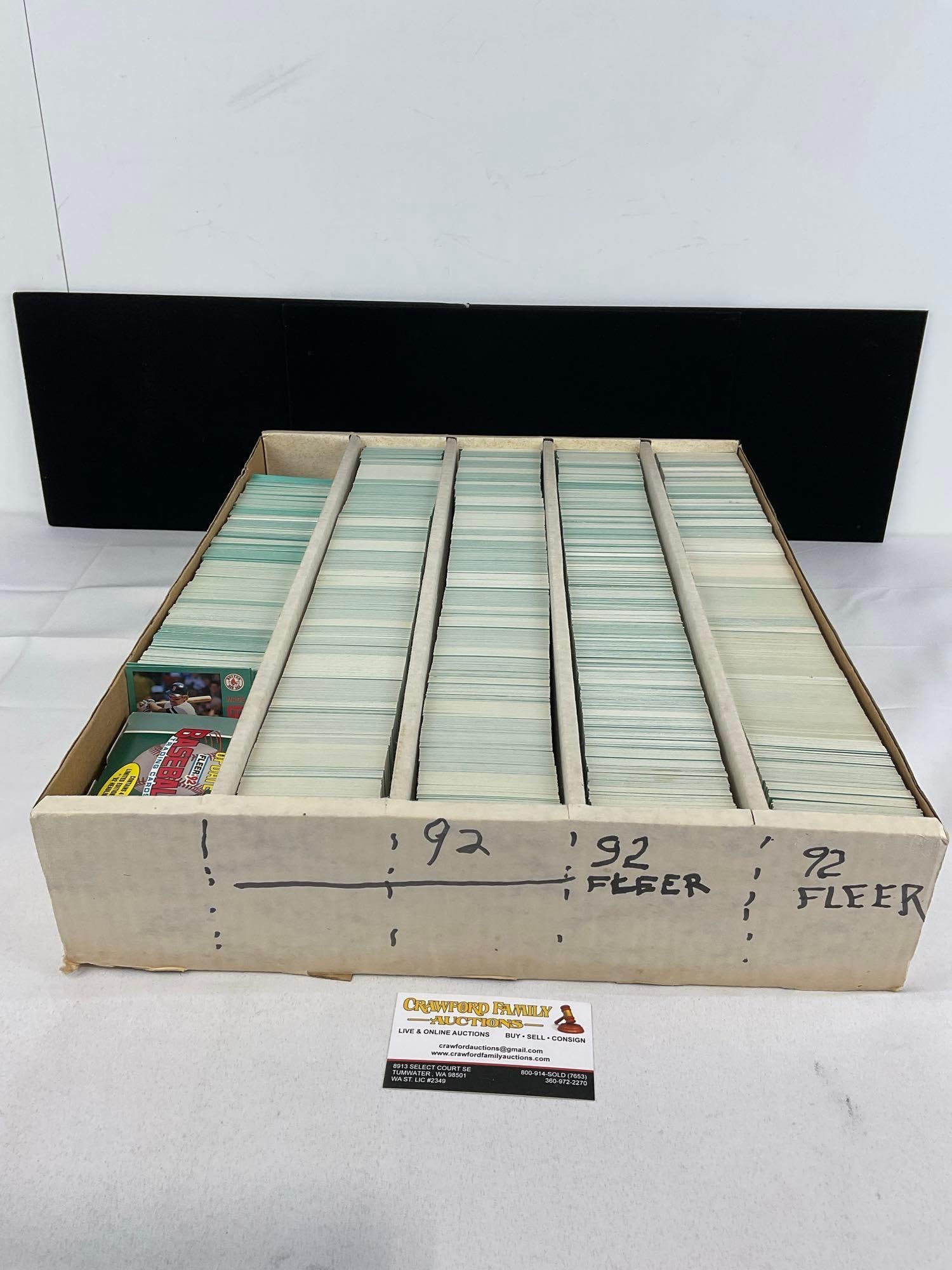 Box of Vintage 5k+ Sports Cards, 1992 Fleer Baseball, looks to be the whole box, some repeats (1 of 4)