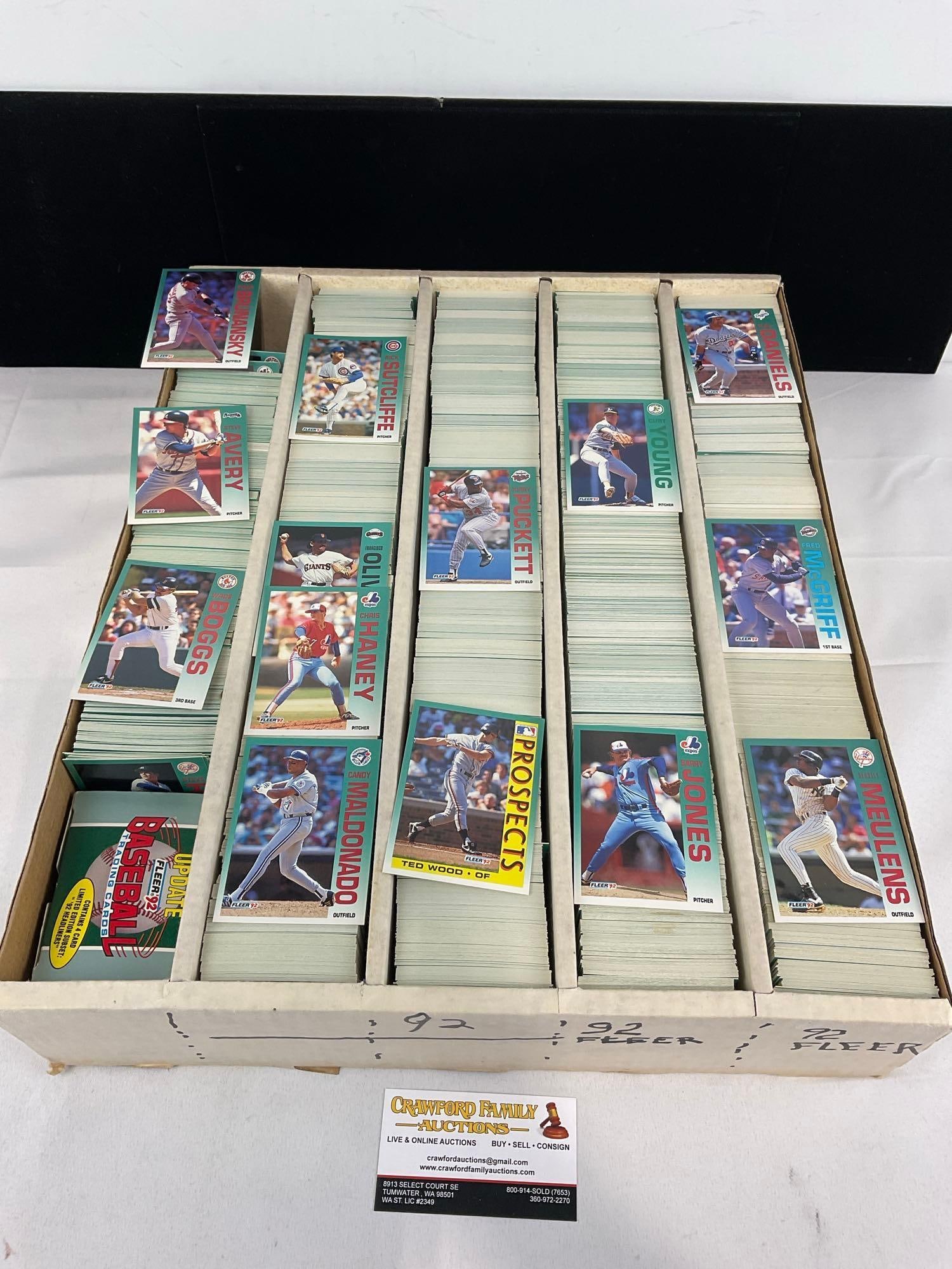 Box of Vintage 5k+ Sports Cards, 1992 Fleer Baseball, looks to be the whole box, some repeats - 3