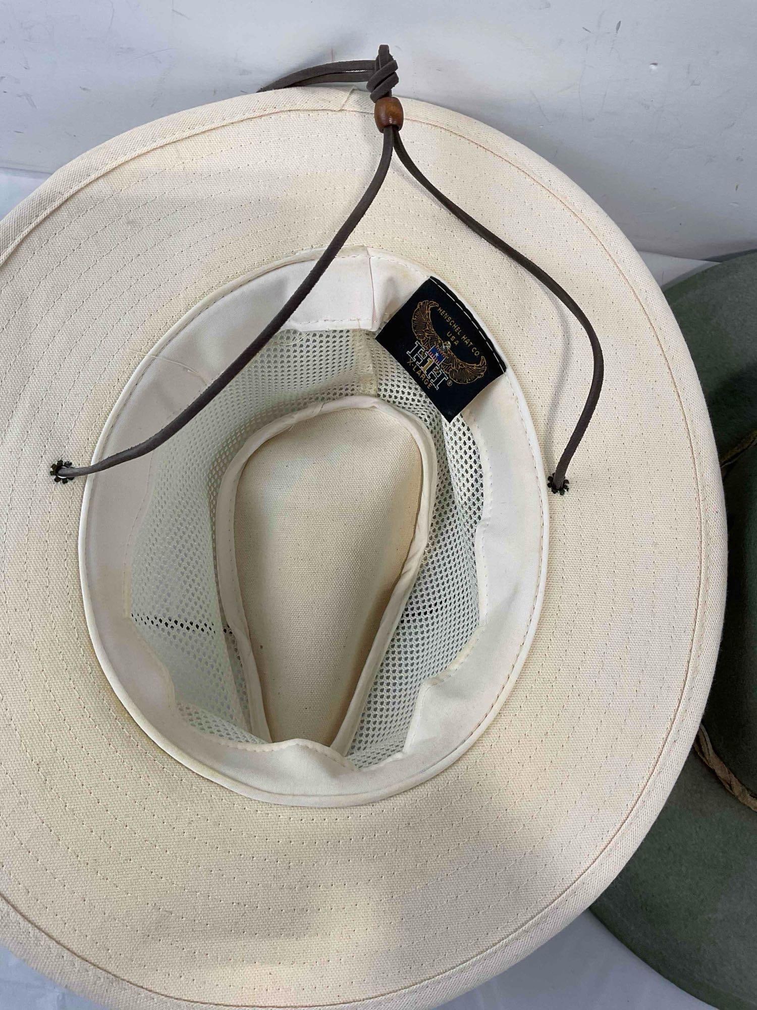 4 pcs Western Style Accessories, incl. Vintage Heischer Child's Suede Jacket, & 3x Hats. - 6