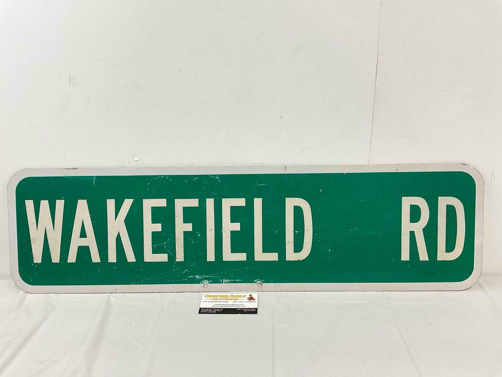 Modern "Wakefield Rd" Metal Traffic Street Sign. Good Condition. See pics. (1 of 4)
