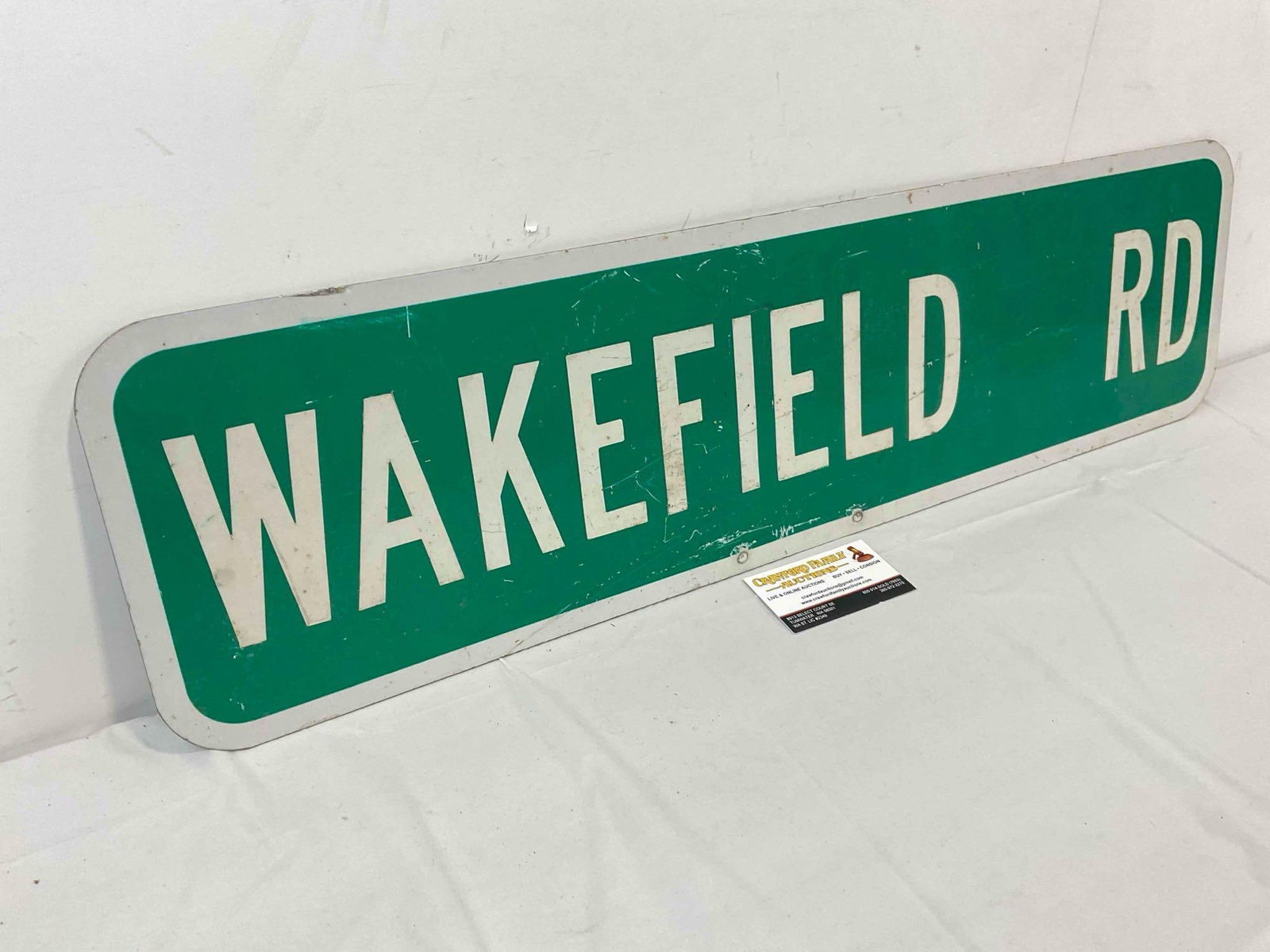 Modern "Wakefield Rd" Metal Traffic Street Sign. Good Condition. See pics. - 2