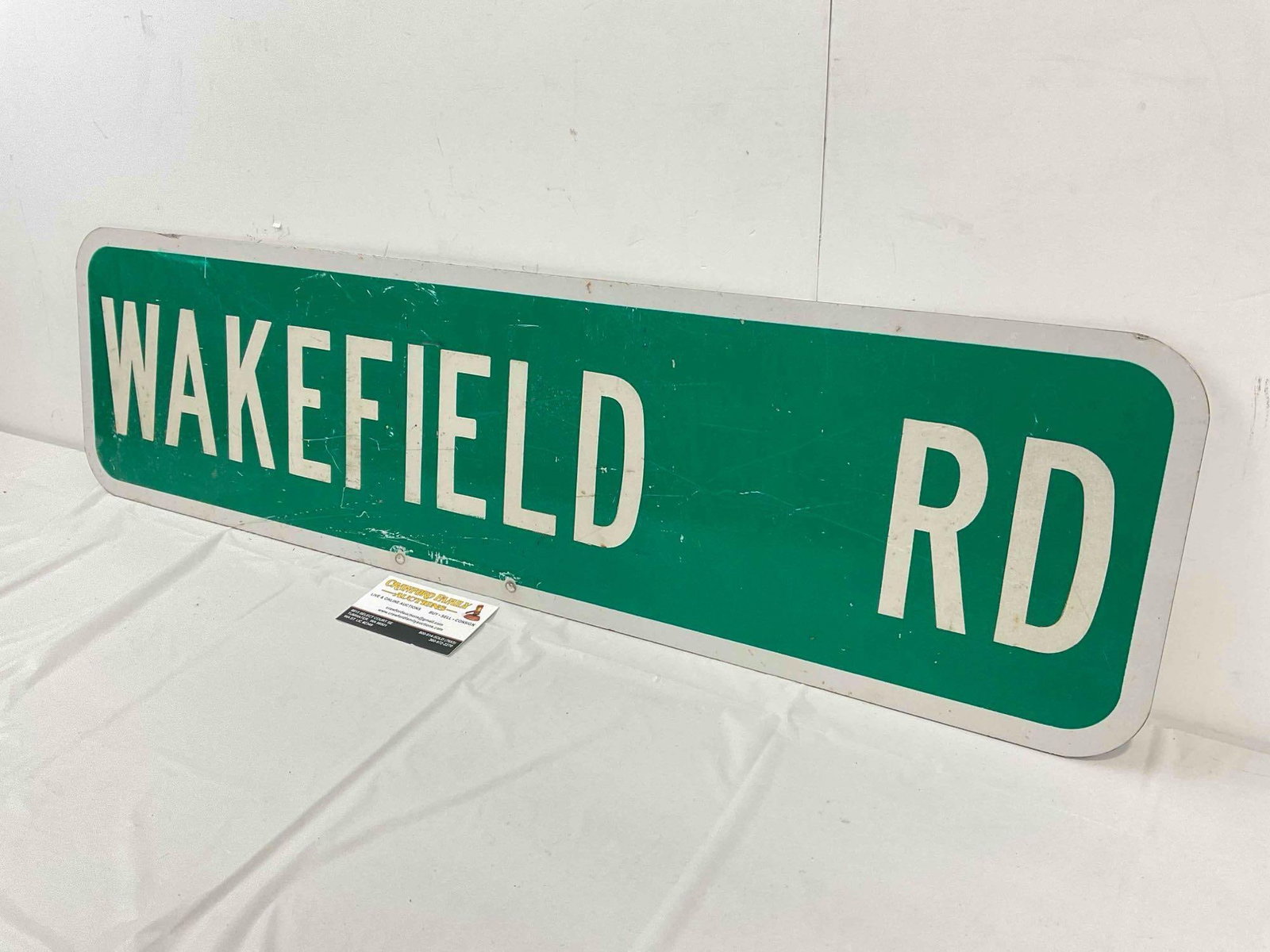 Modern "Wakefield Rd" Metal Traffic Street Sign. Good Condition. See pics. - 3