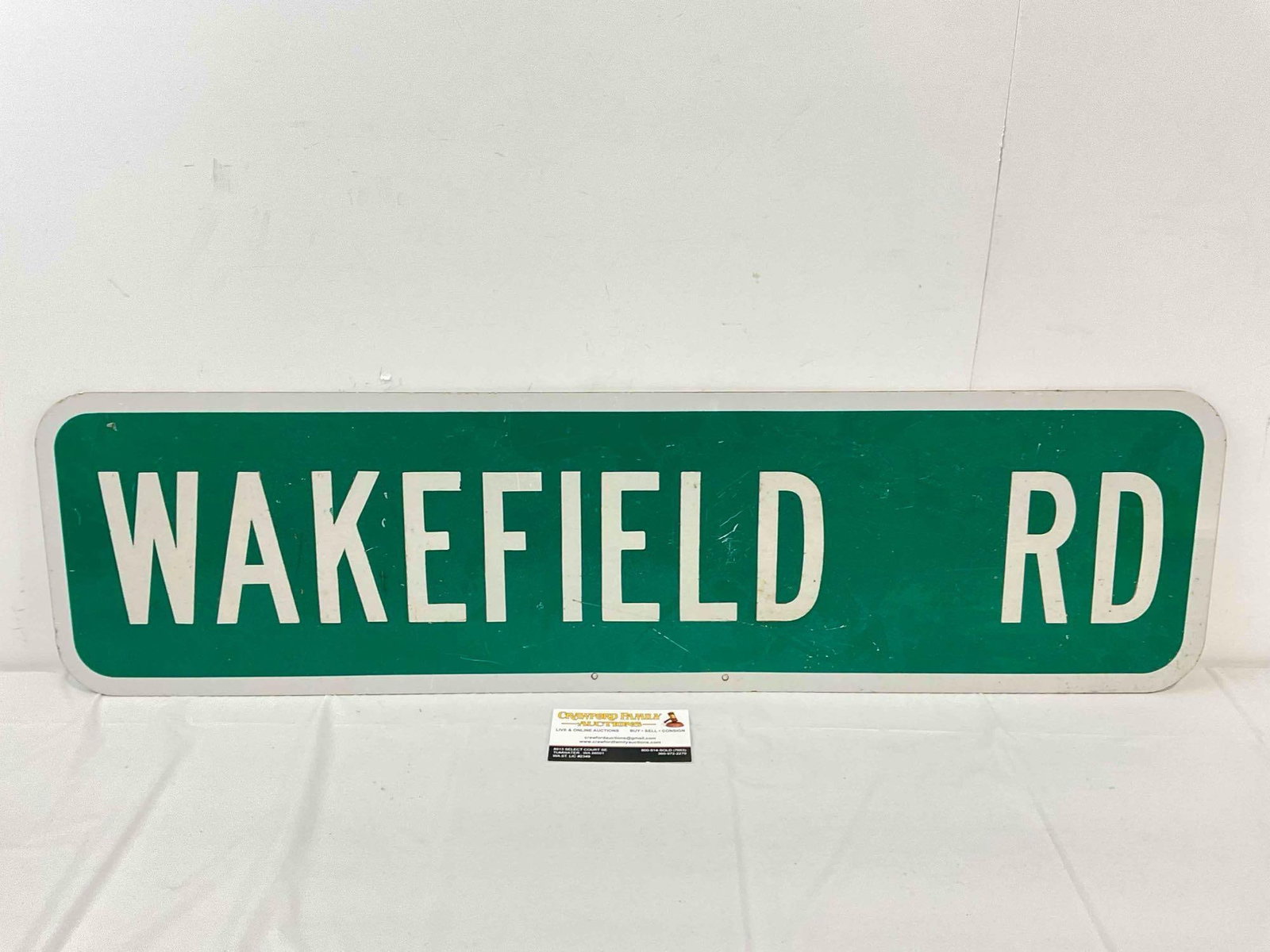 Modern "Wakefield Rd" Metal Traffic Street Sign. Good Condition. See pics. - 4