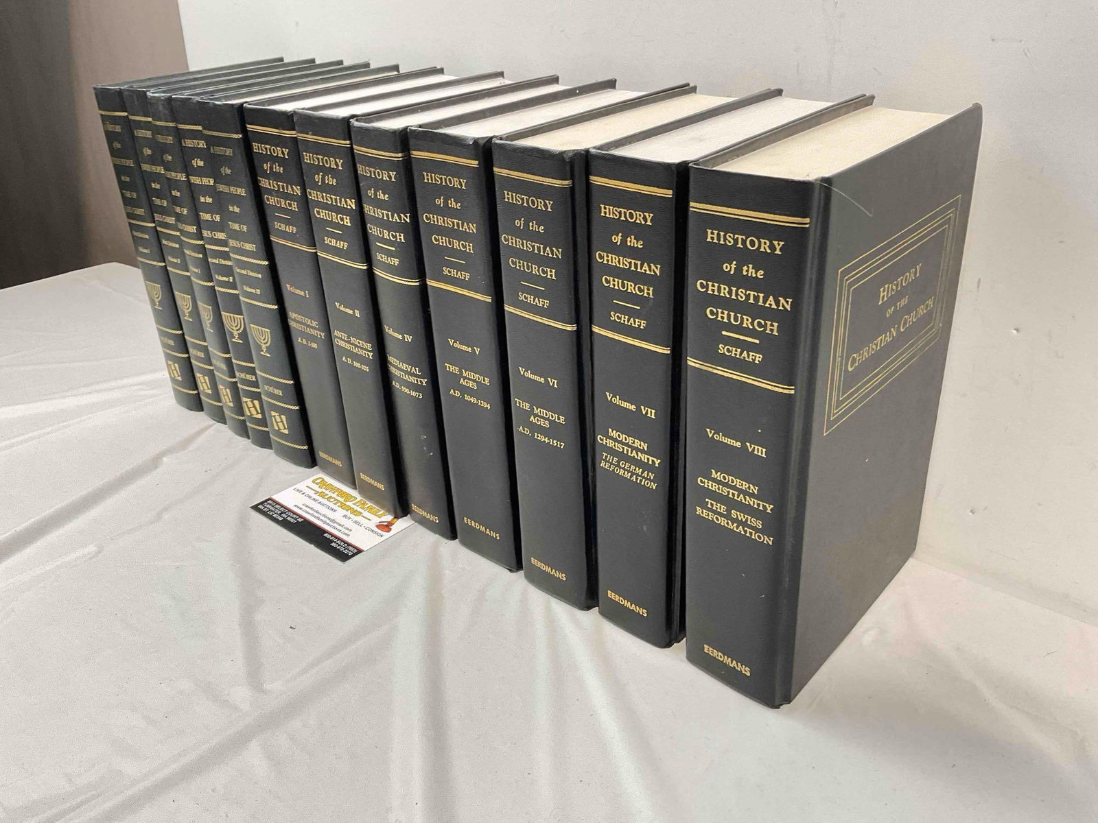 12 pcs Vintage Hardcover Religious Volumes, incl. "History of the Christian Church." See pics. - 2
