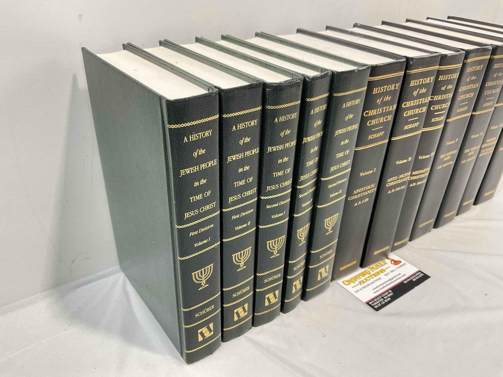 12 pcs Vintage Hardcover Religious Volumes, incl. "History of the Christian Church." See pics. - 4