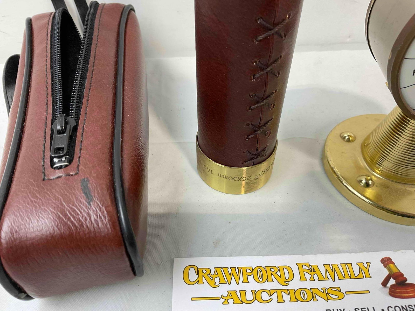 2 pcs Vintage Collectibles, incl. Tasco Brass Spyglass Telescope & Frisy Novelty Thermometer. - 6