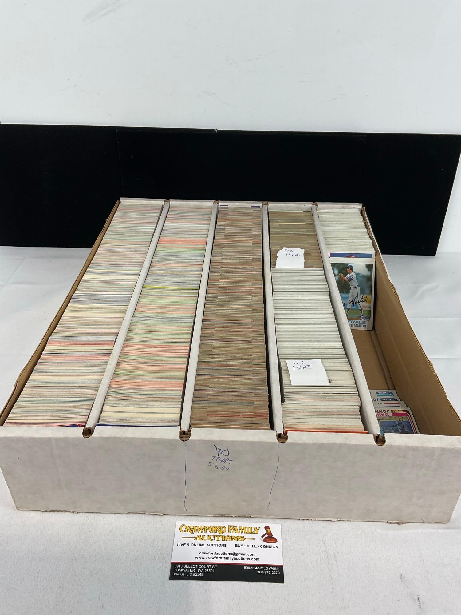 Box of Vintage 4.5k+ Sports Cards, Baseball 90 Score, Topps, nice variety (1 of 3)