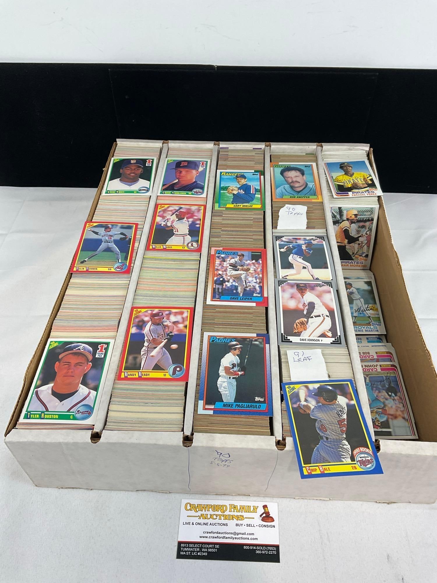 Box of Vintage 4.5k+ Sports Cards, Baseball 90 Score, Topps, nice variety - 2
