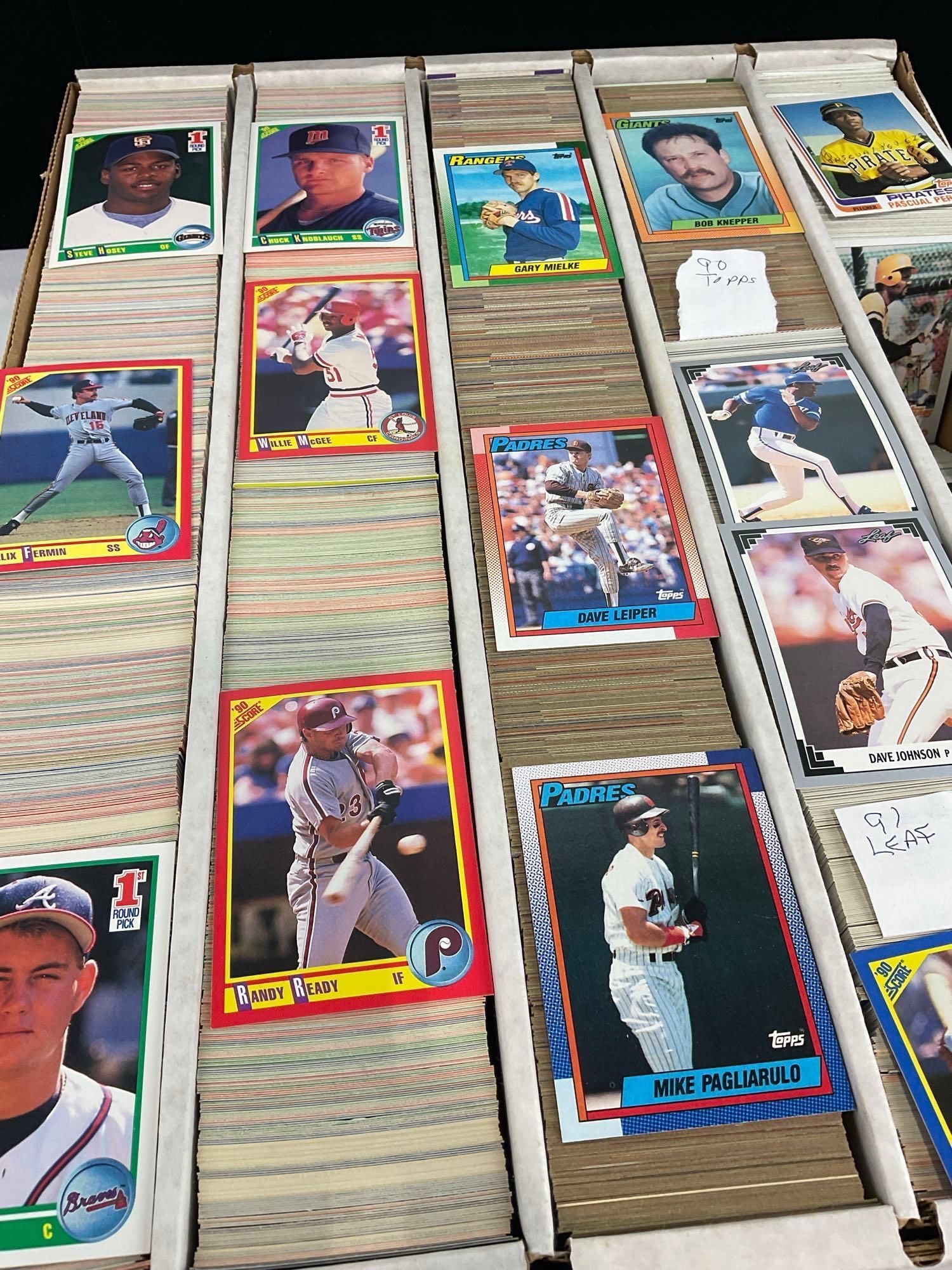 Box of Vintage 4.5k+ Sports Cards, Baseball 90 Score, Topps, nice variety - 3