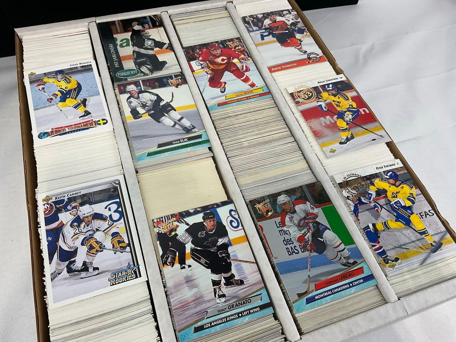 Box of Vintage 5k Sports Cards, Hockey, 1993 Upper Deck & Fleer Ultra - 2