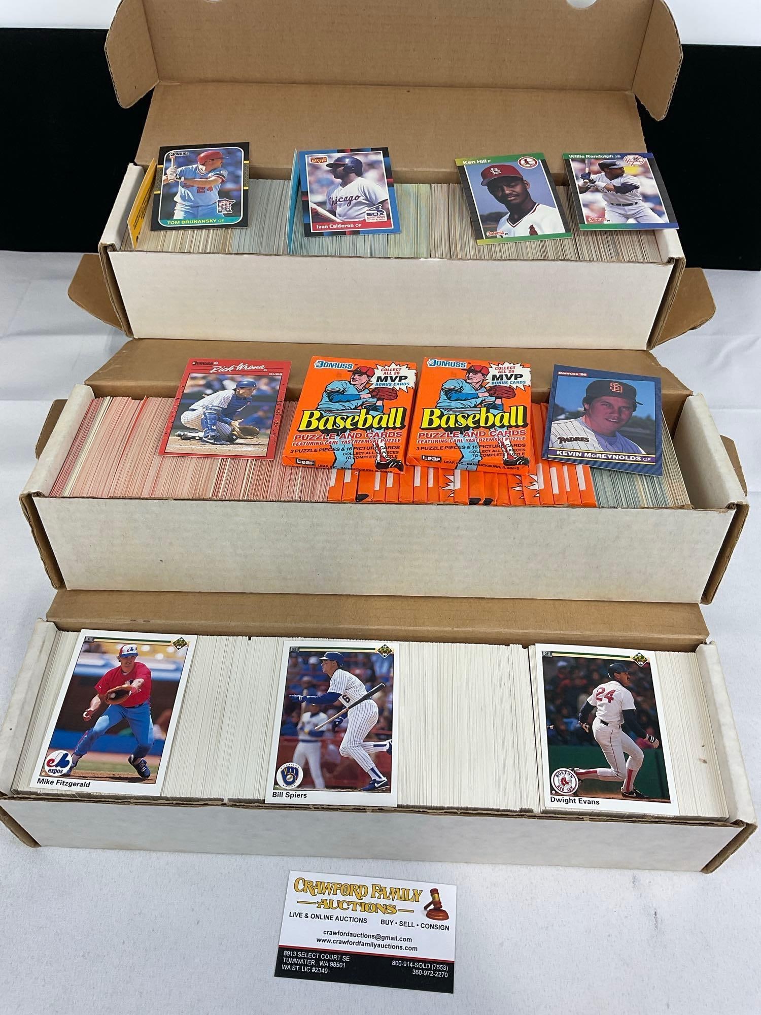 Vintage 3250+ Sports Cards, Baseball, Upper Deck, Donruss, & more (1 of 3)