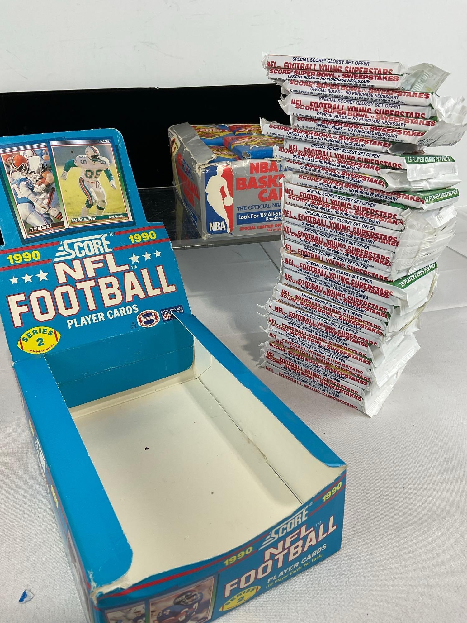 Several Unopened Card Packs w/boxes, Desert Storm, SCORE NFL FOOTBALL, Bowman 1990 Baseball & more - 8