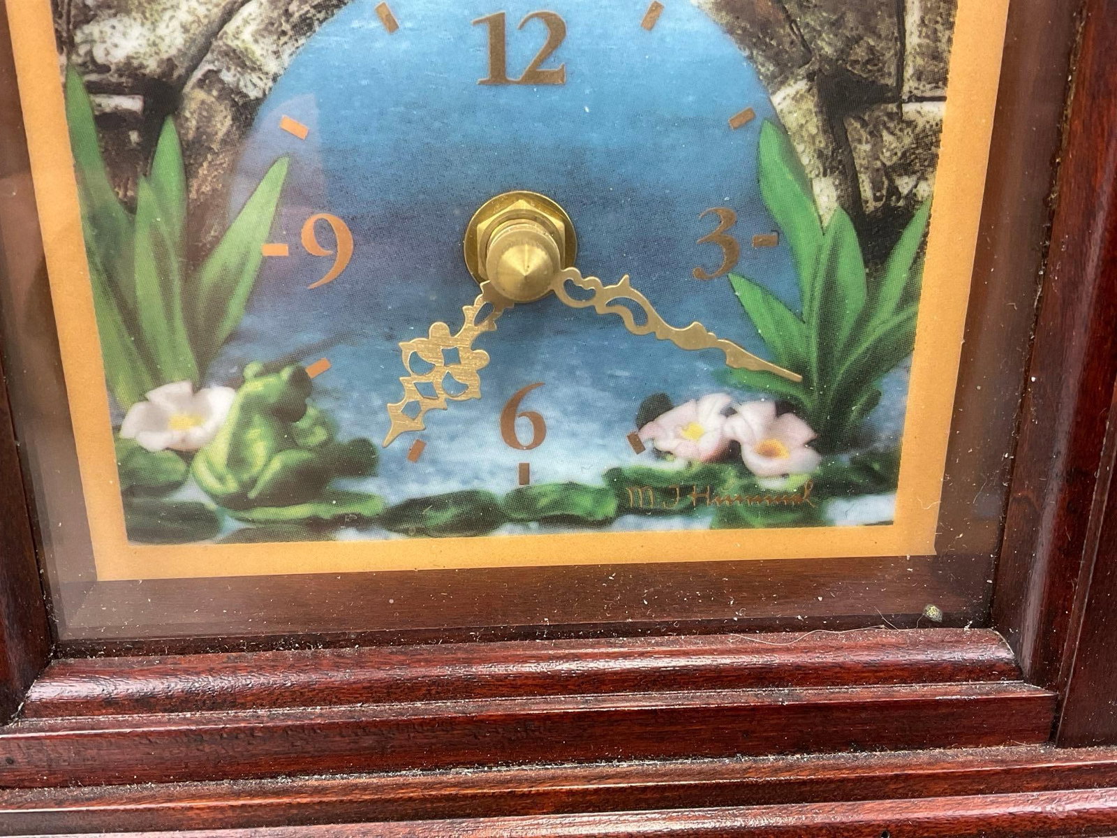Vintage 1991 The M.I. Hummel Stormy Weather Mantel Clock, The Danbury Mint, 11h x 9w x 5d inches - 3