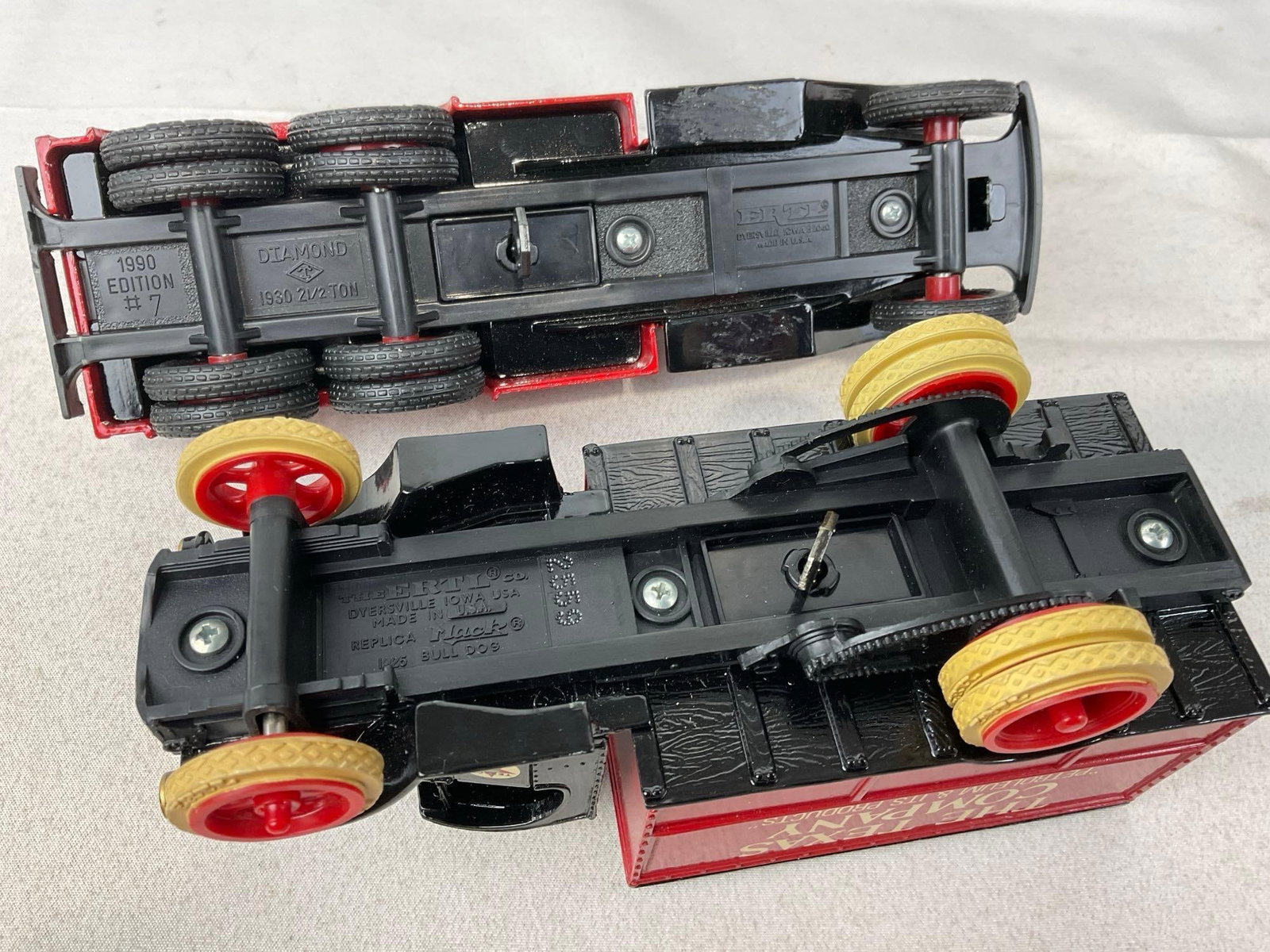 5 Texaco Car Model Coin Banks, 30 2.5 Ton, Mack 25 Bulldog, 2 1934 Doodle Bug & 1925 Kenworth Stake - 2