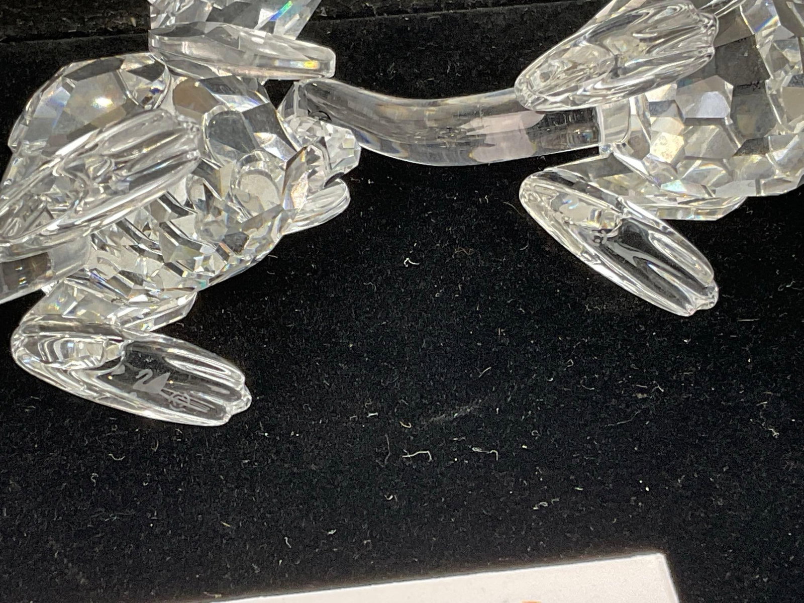 Pair of Small Swarovski Crystal Kangaroo Pieces, w/mirror stand - 4