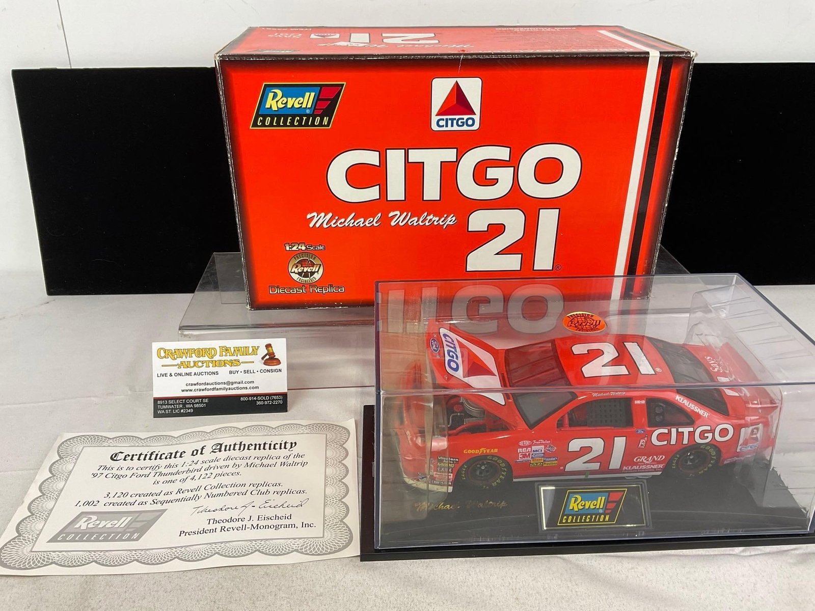 Revell 1:24 Scale Diecast Replica #21 1997 Citgo Ford Thunderbird, 6h x 12w x 8d inches (1 of 6)