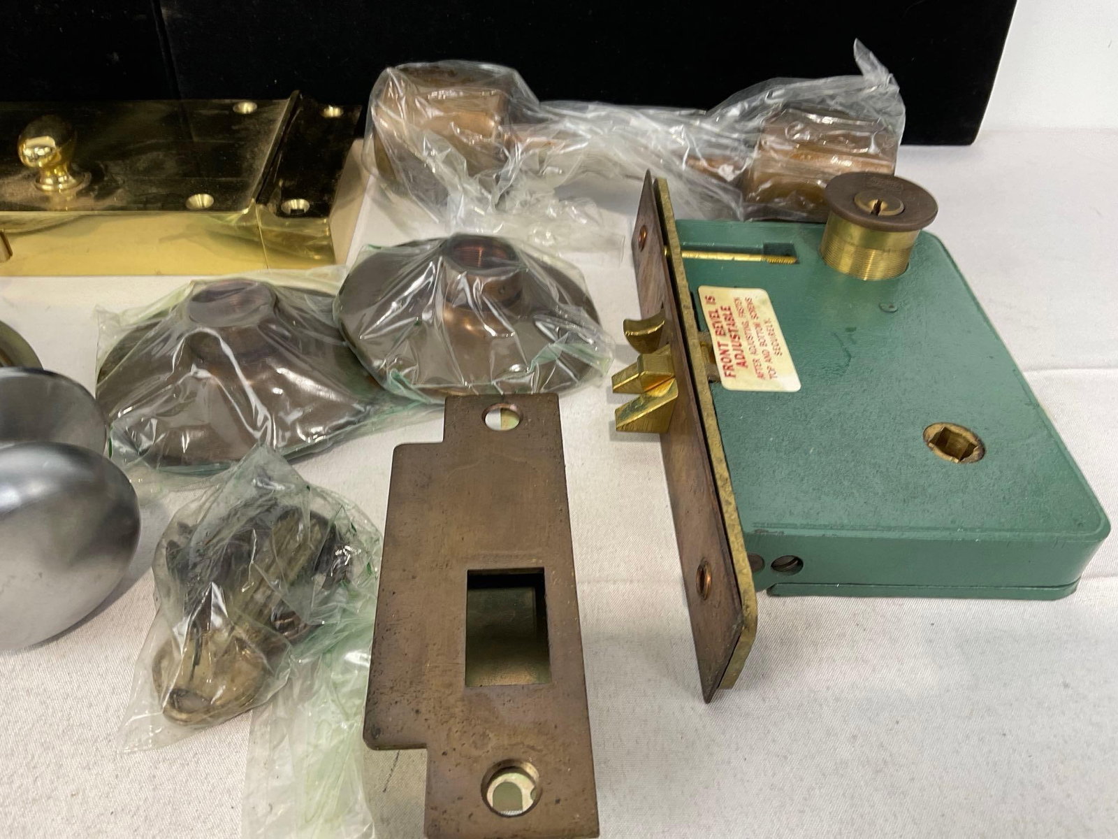 Antique Russwin Copper & Brass Latches & Locks, Door Handles, and Rim Lock Sets - 5