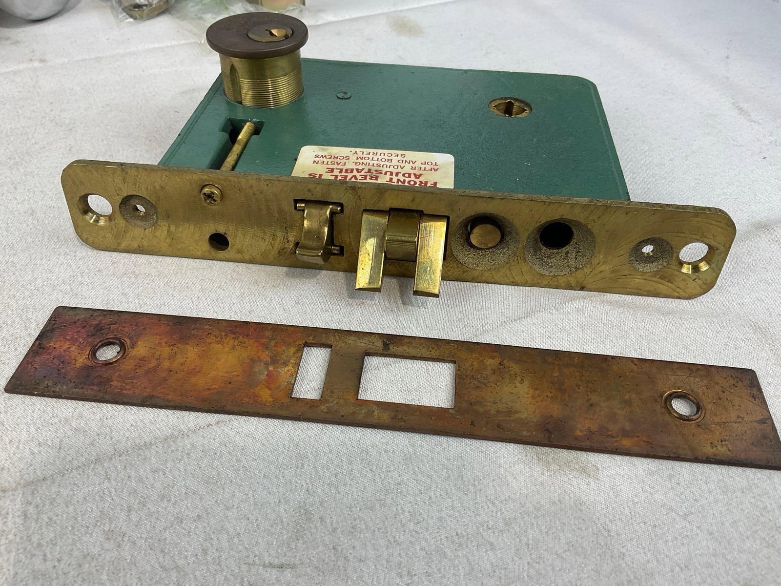 Antique Russwin Copper & Brass Latches & Locks, Door Handles, and Rim Lock Sets - 7