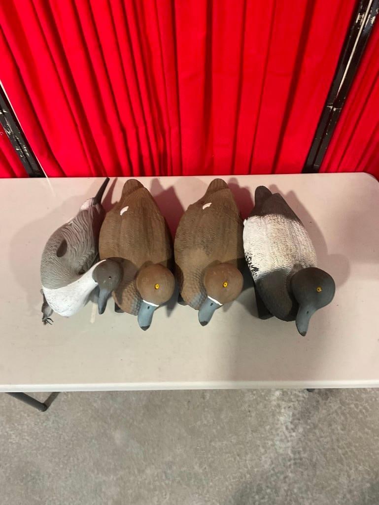 Collection of 4x Flambeau Brand Floating Duck Decoys in Fair Condition - 3