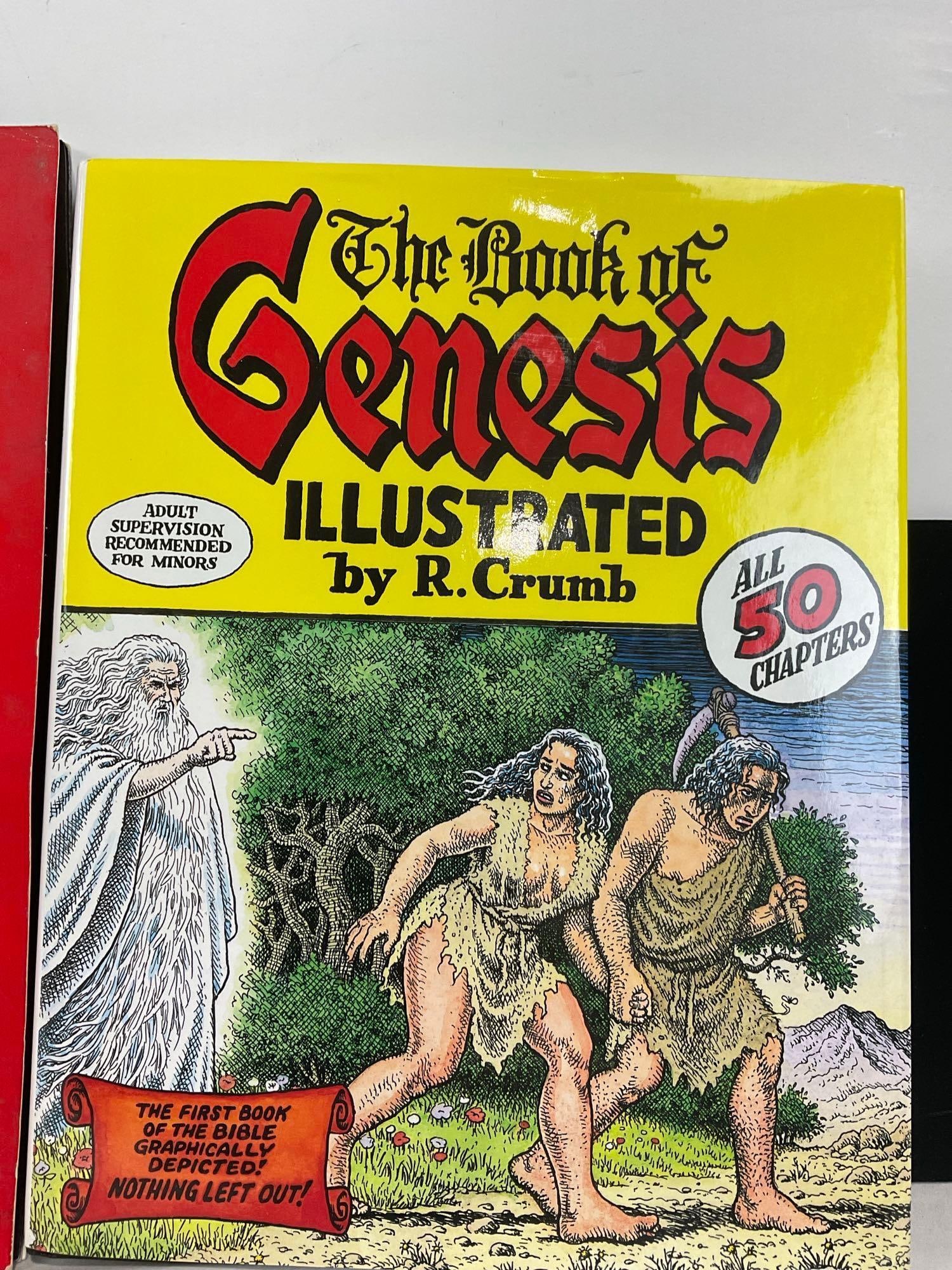 Pair of Art books, Views by Roger Dean & The Book of Genesis Illustrated by R. Crumb - 3