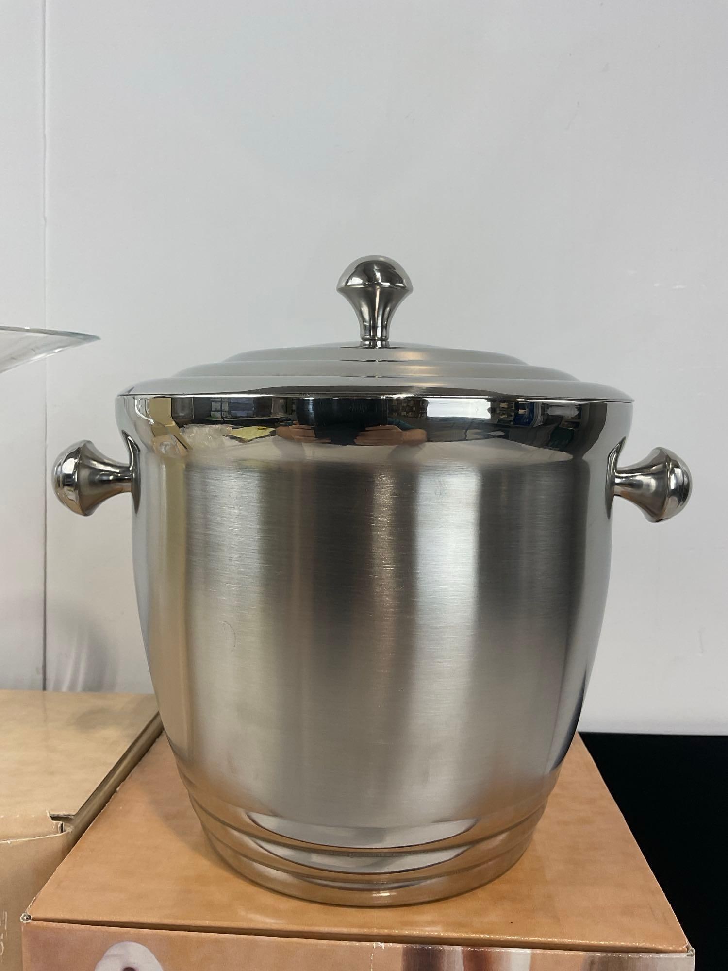 Lenox Tuscany Classics Collection Pitcher & Ice Bucket 18/10 Stainless Steel Double Wall in box - 3