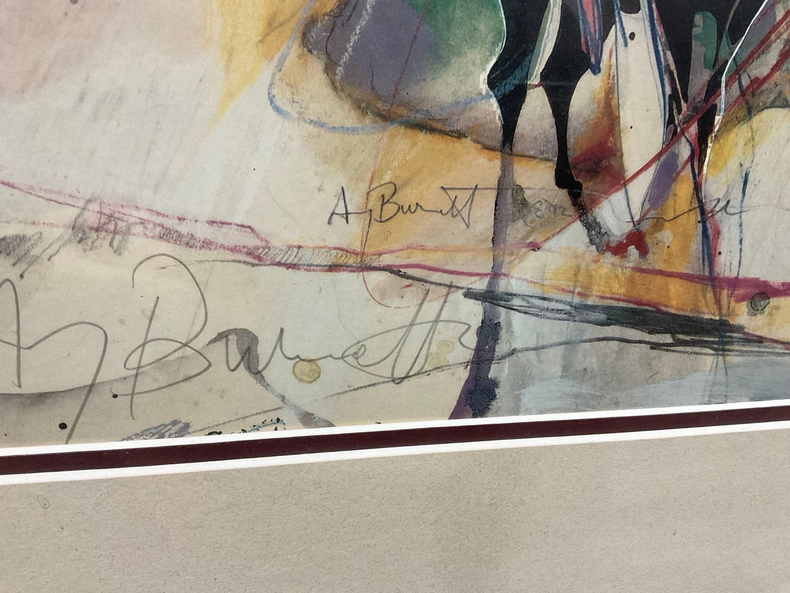 Framed Signed & #d 235/500 Litho titled Eye of the Elk by Amy Burnett PNW artist, 26h x 31w x 3d in - 6