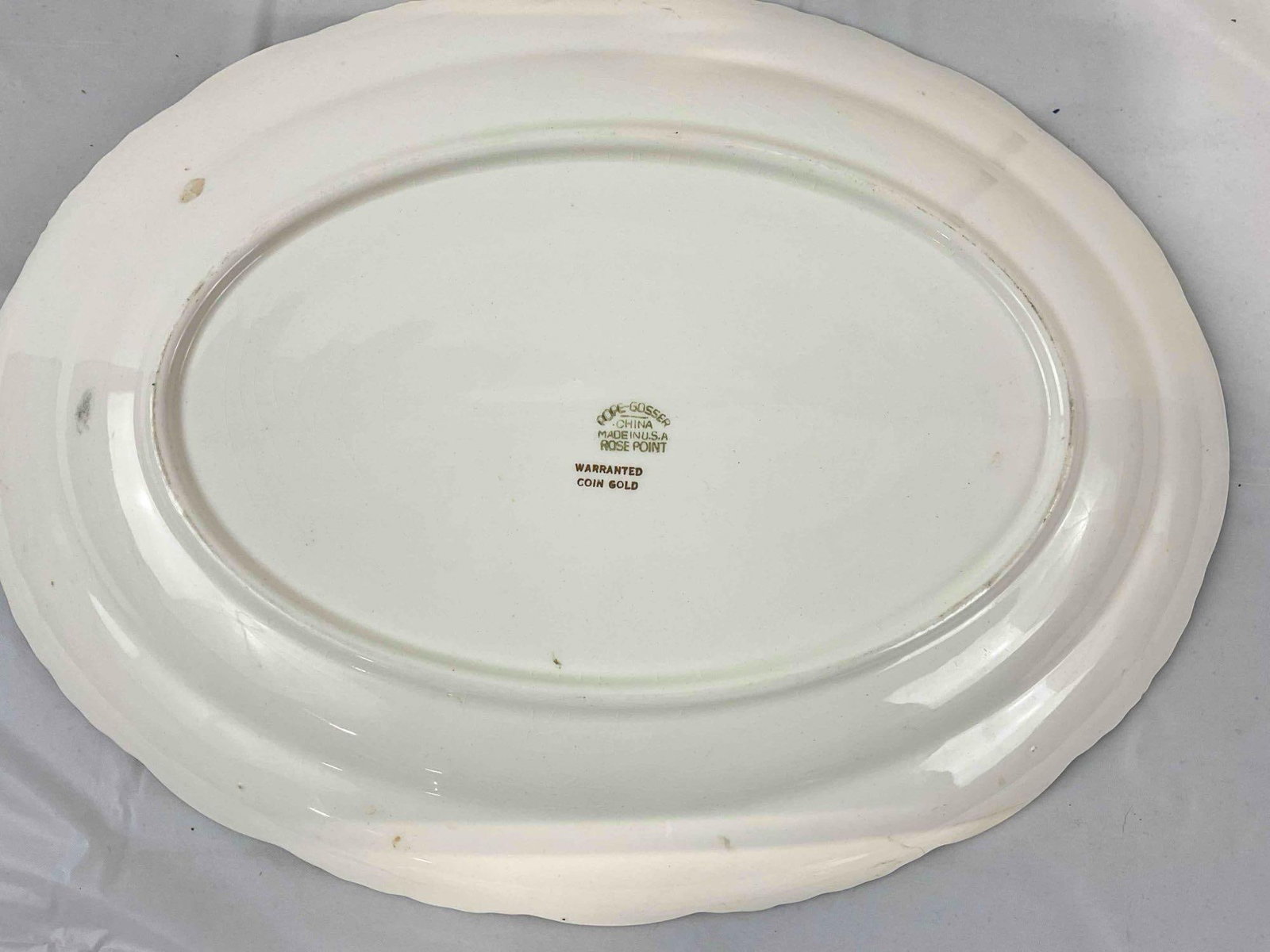2 pcs Vintage Oval Ceramic Serving Platter Trays, incl. Pope-Gosser & Jackson. Very Good Cond. - 7